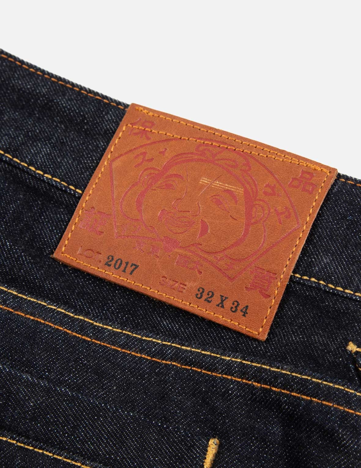 DOUBLE DAICOCK PRINT CARROT FIT SELVEDGE DENIM JEANS #2017 - 12