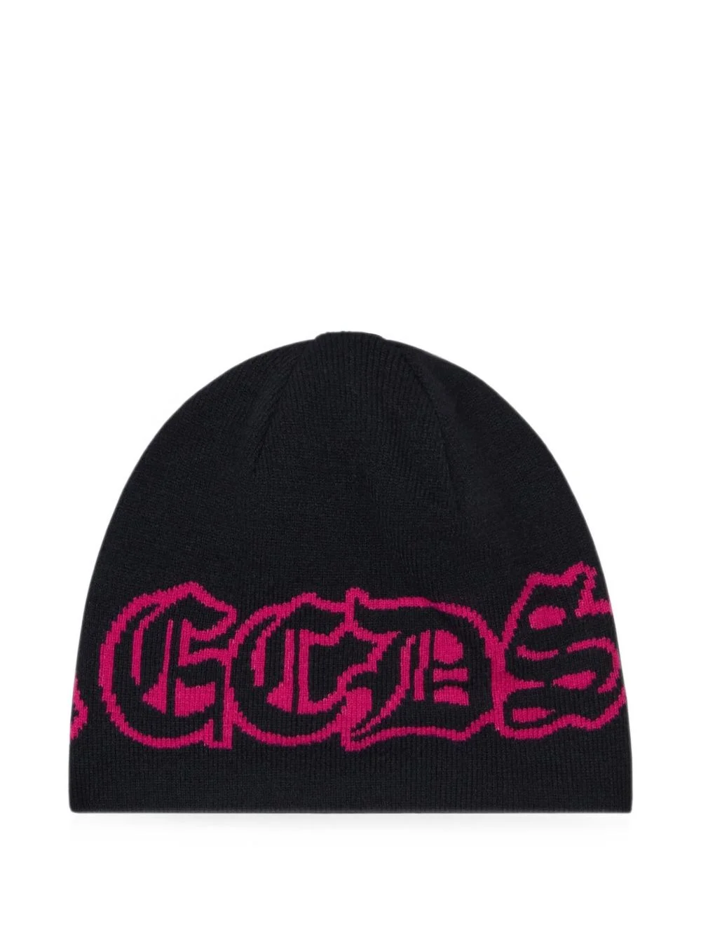 Gothic logo-intarsia beanie hat - 1