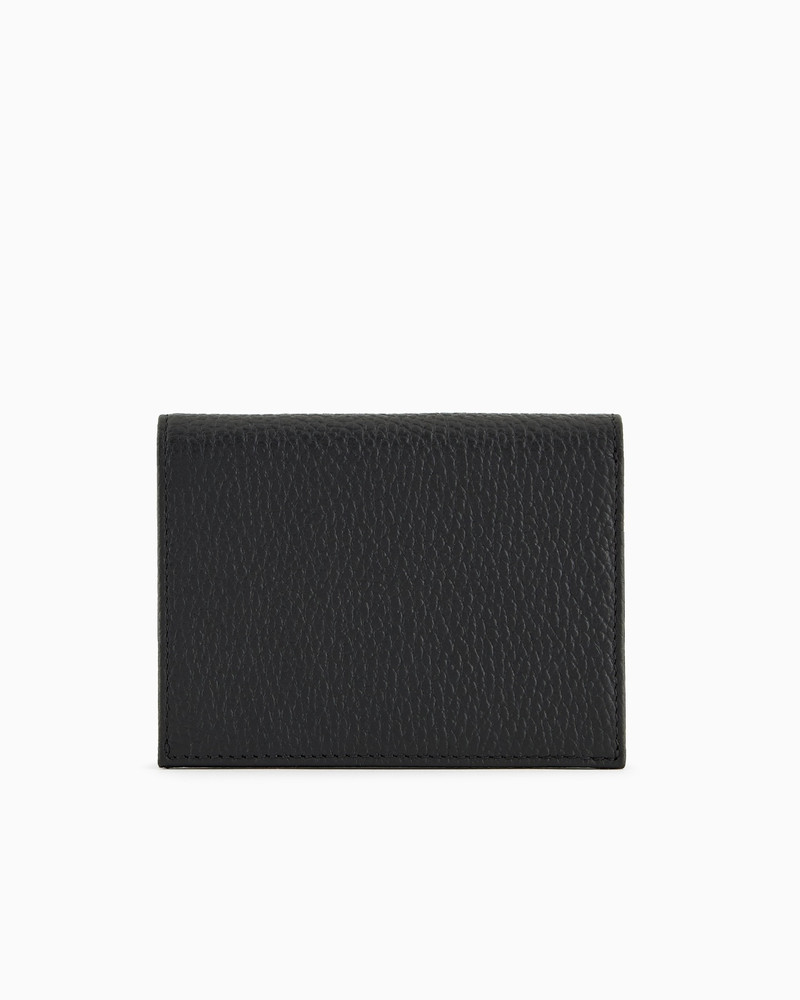 EMPORIO ARMANI TUMBLED LEATHER COMPACT WALLET outlook