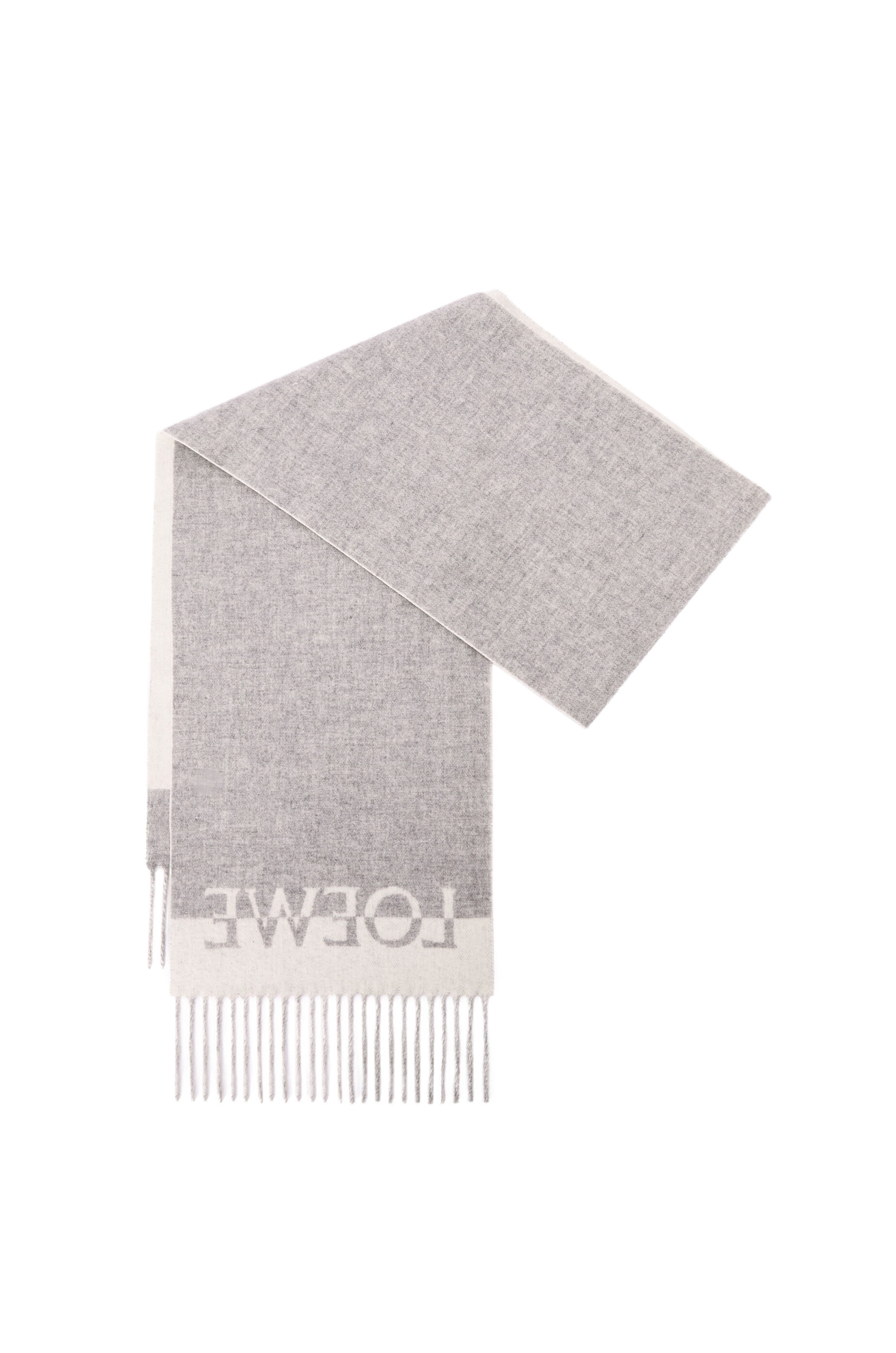 Bicolour LOEWE scarf in wool and cashmere - 4