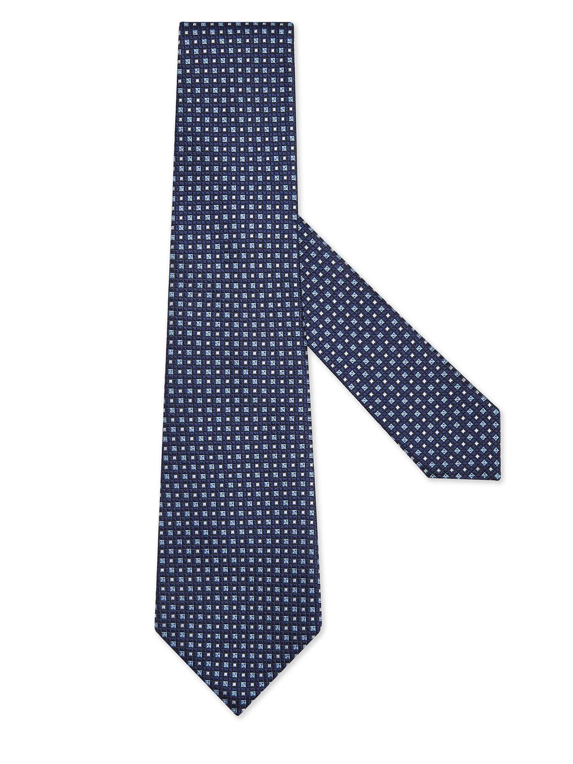 Men's Silk Tie - Dark Blue - 1