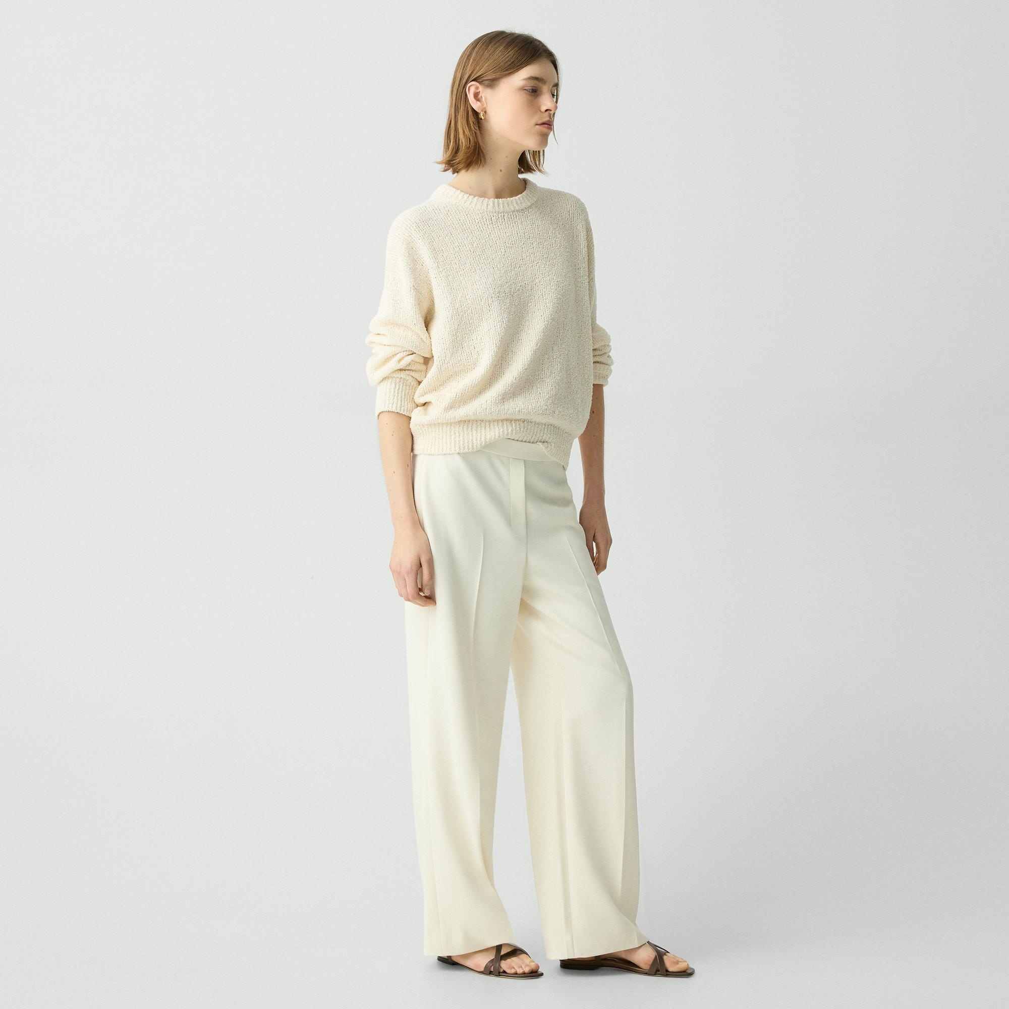 Wide-Leg Pull-On Pant in Admiral Crepe - 3