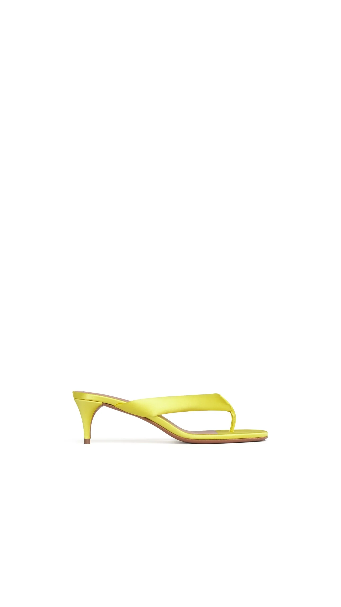 HEEL THONG MULES IN SATIN - 1