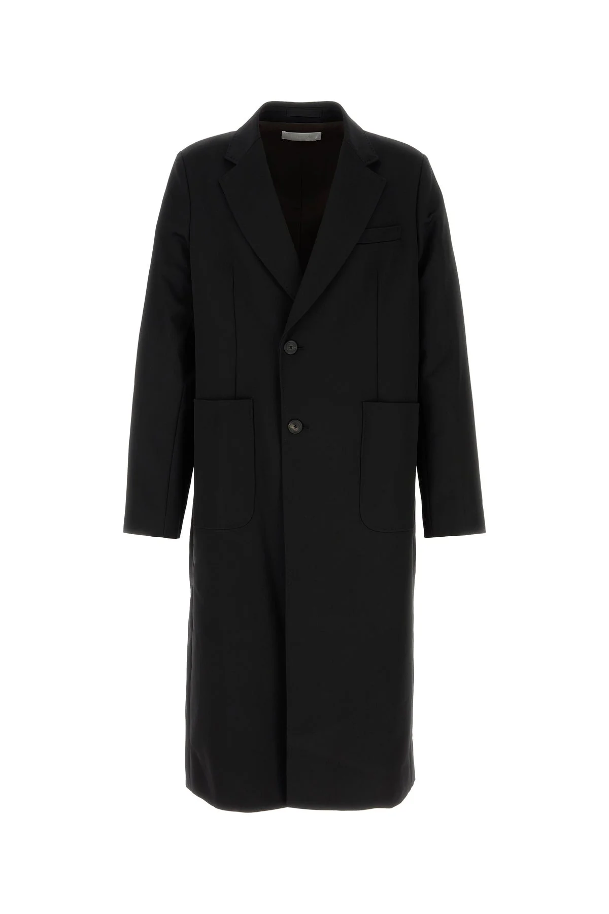 Black nylon blend coat - 1