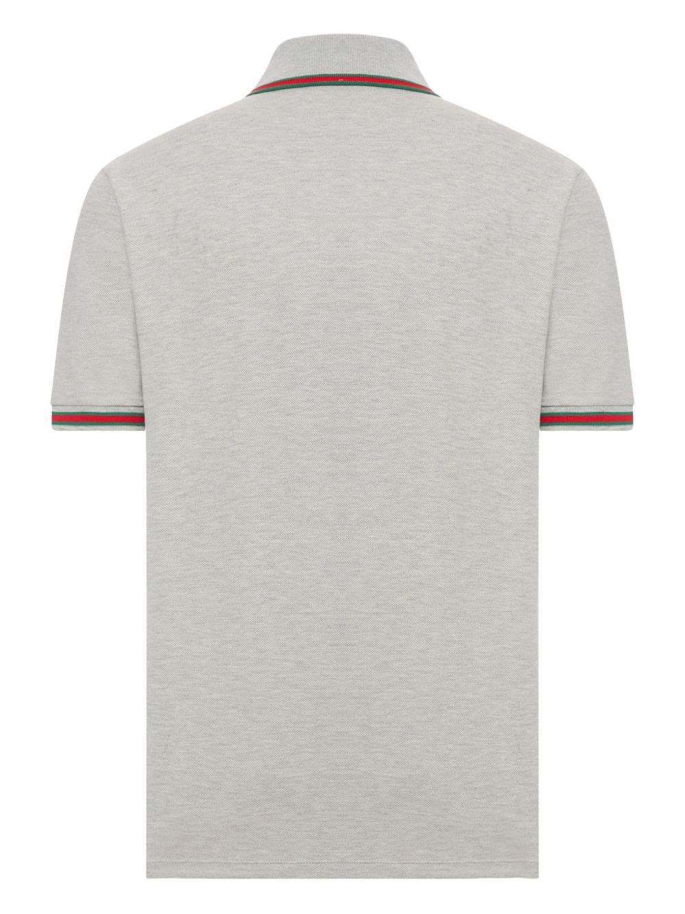 Web detail cotton polo shirt - 2