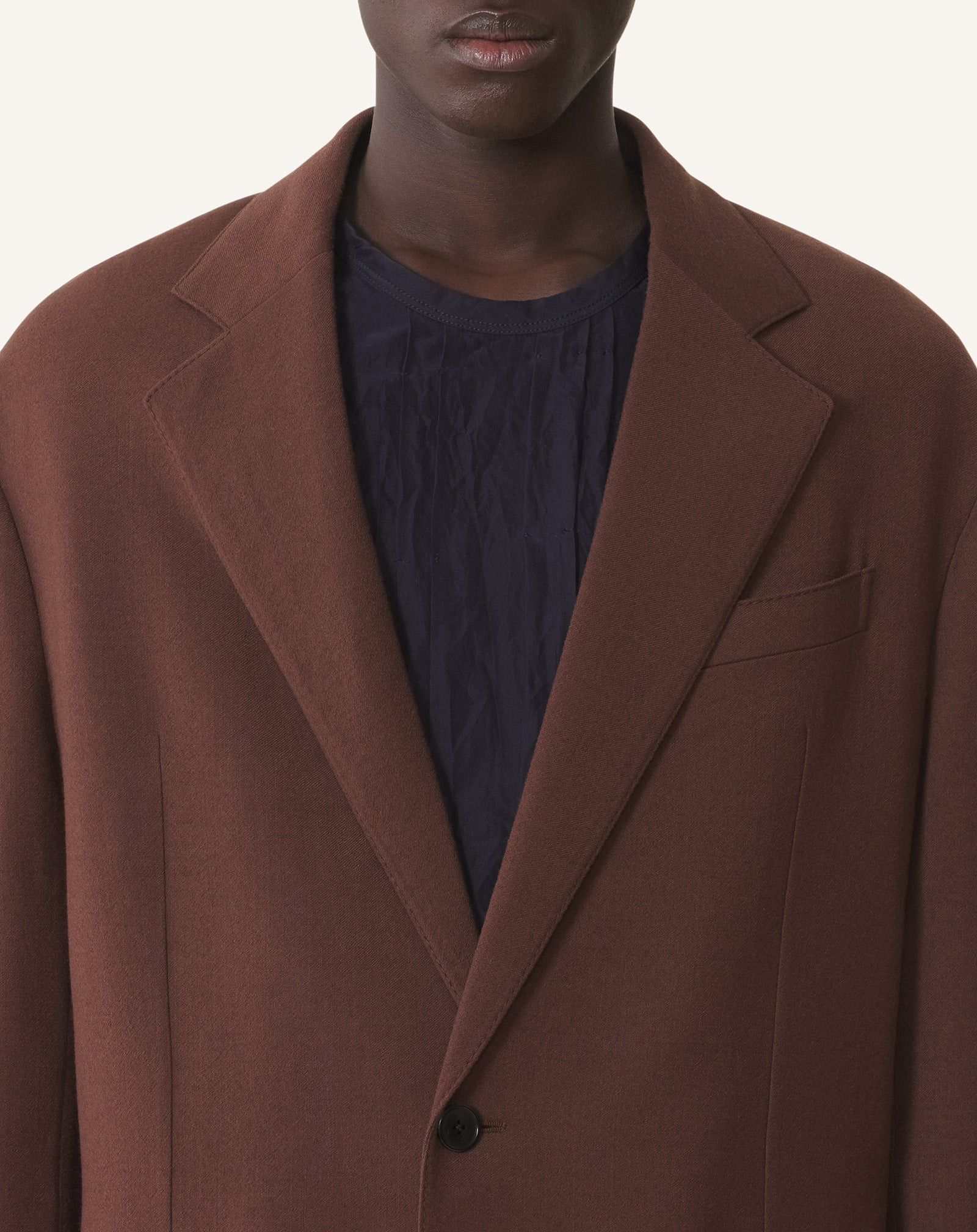 DROP SHOULDER SINGLE-BREASTED JACKET - 5