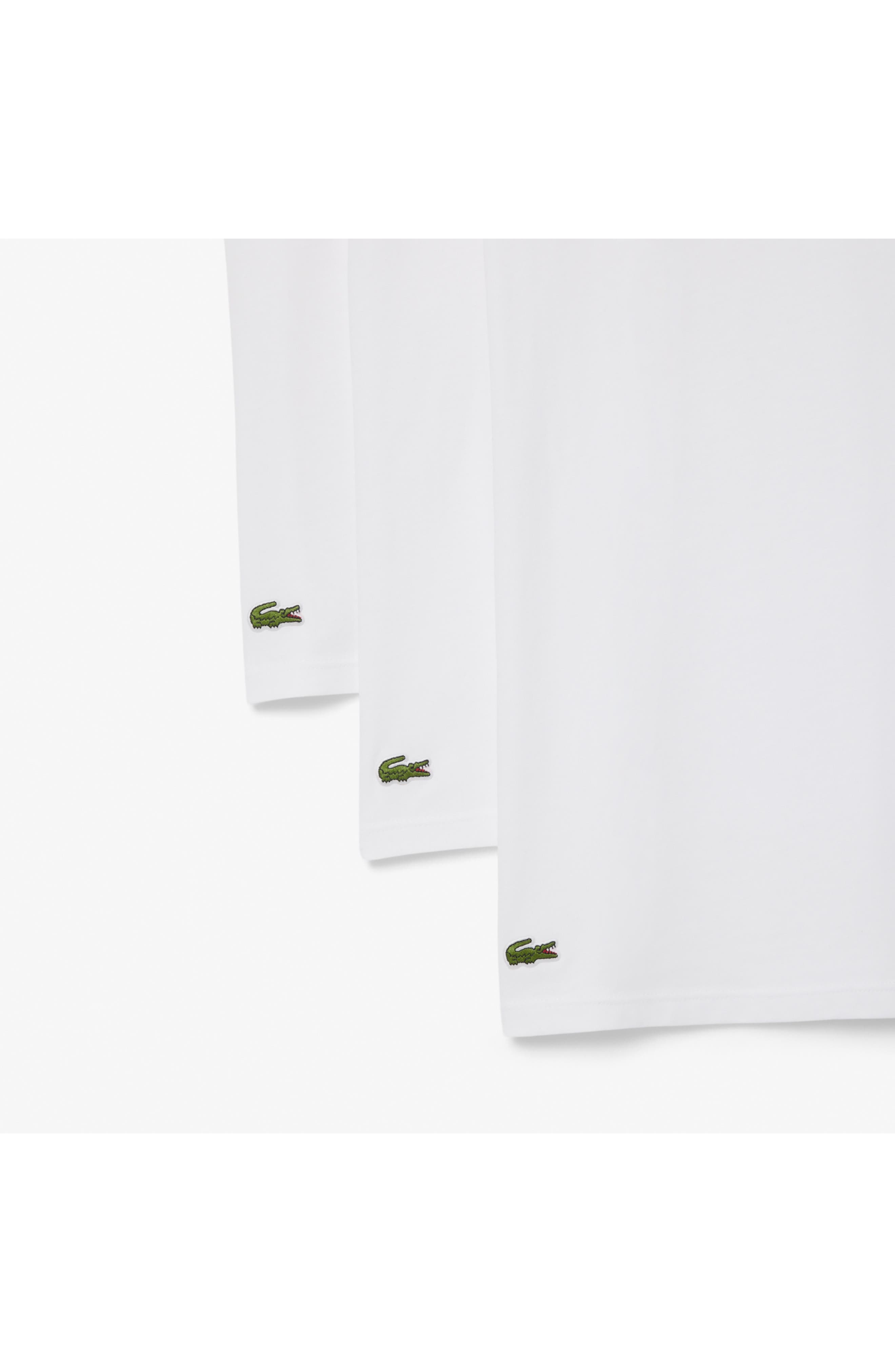 Lacoste 3-Pack Cotton Crewneck T-Shirts in White at Nordstrom - 4