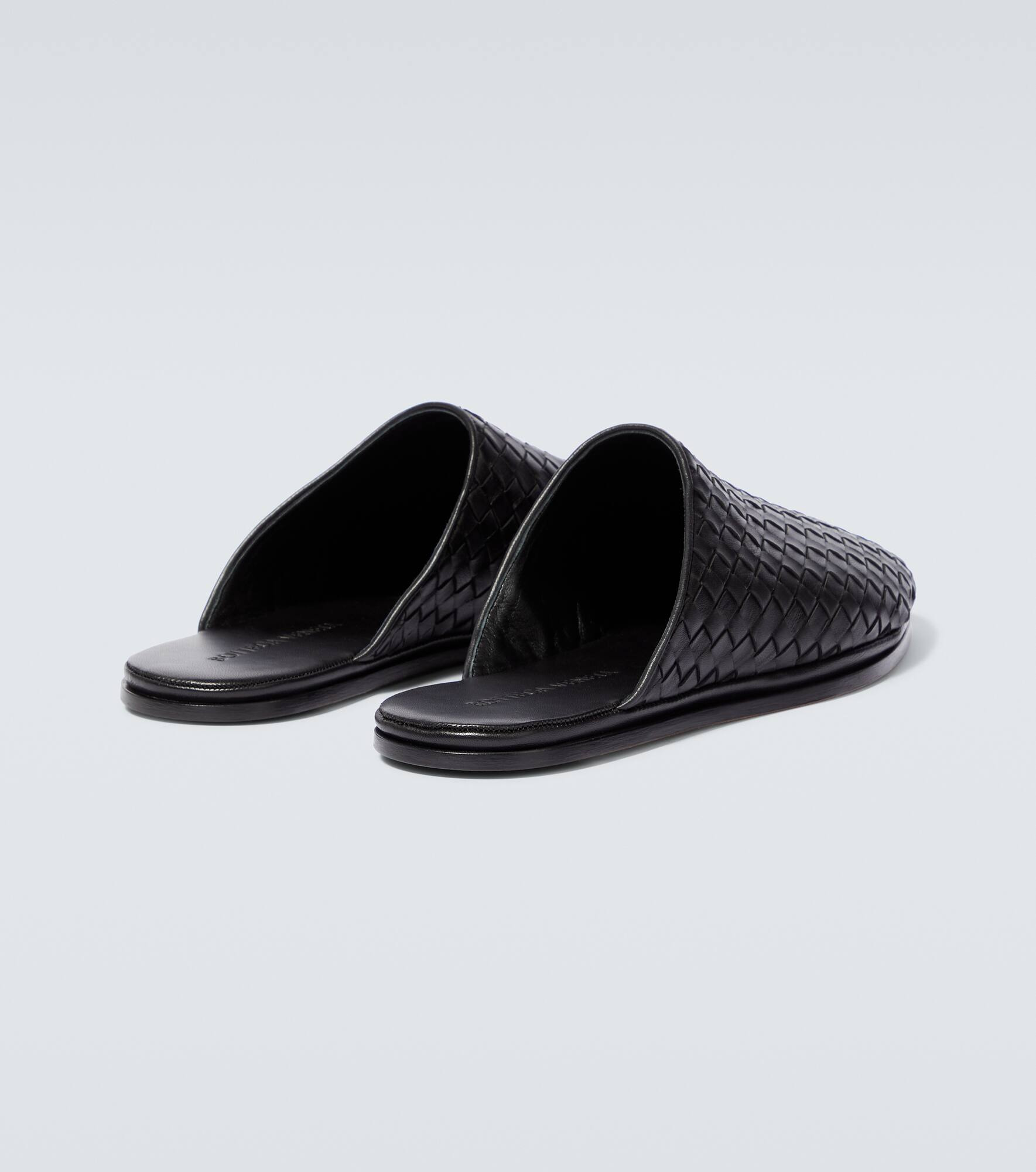 Intrecciato leather slippers - 6
