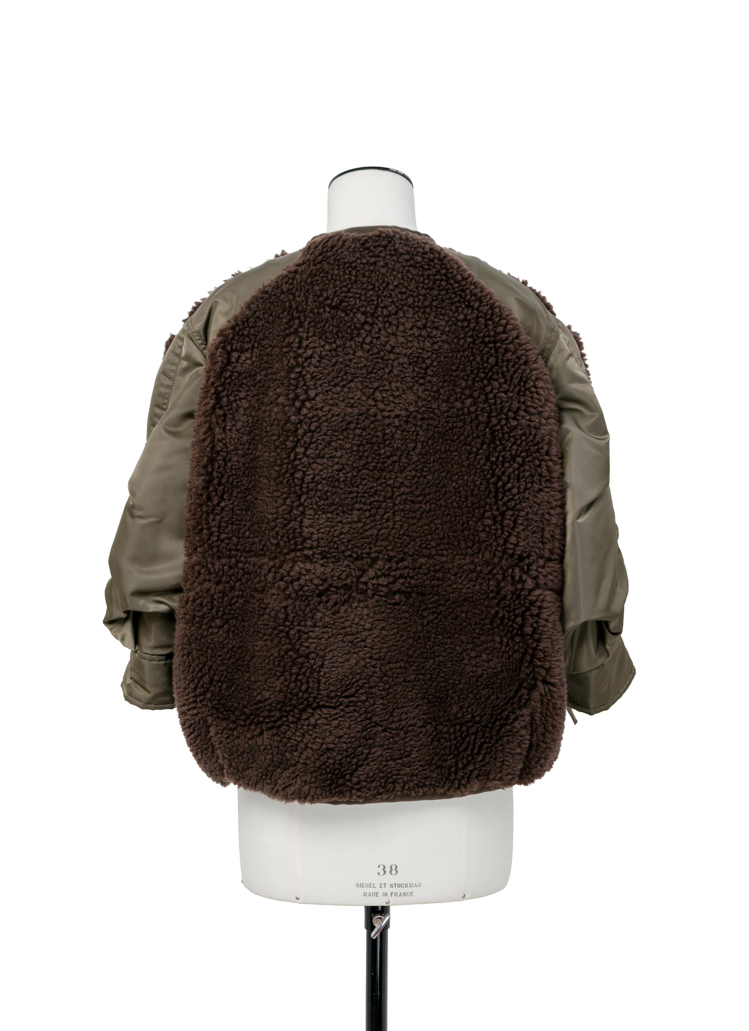 Faux Shearling x Nylon Twill Blouson - 3