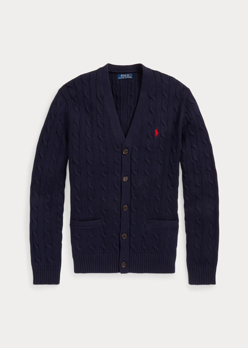 Cable-Knit Cotton Cardigan 1