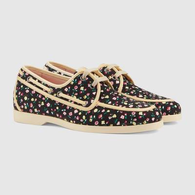 GUCCI Women's Gucci Liberty floral boat shoe outlook