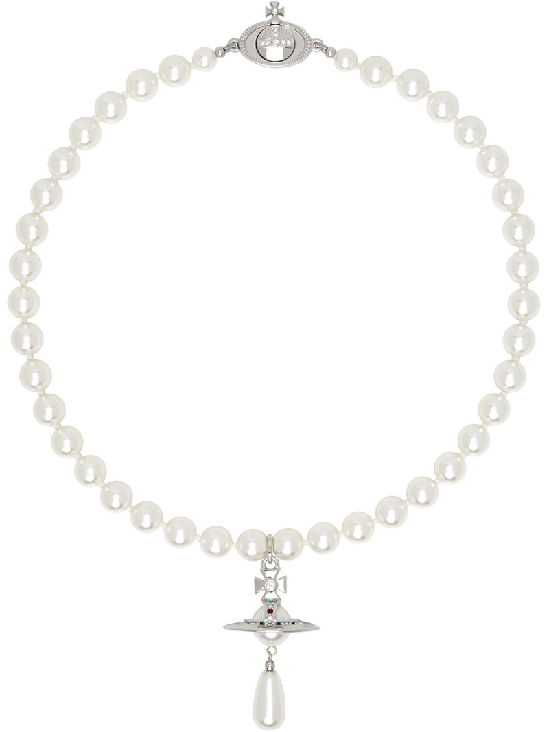 One Row Pearl Drop Choker 1