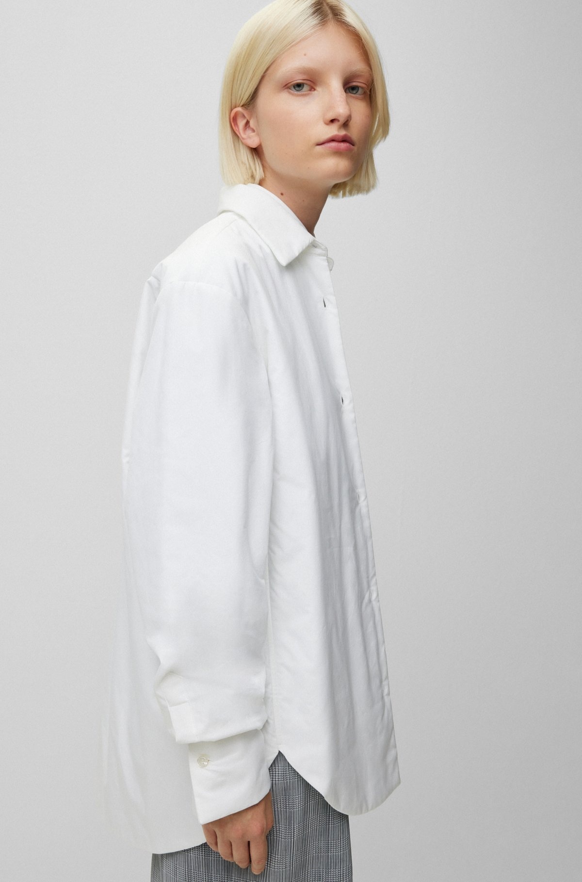OVERSIZE, PADDED COTTON-POPLIN SHIRT JACKET - 6