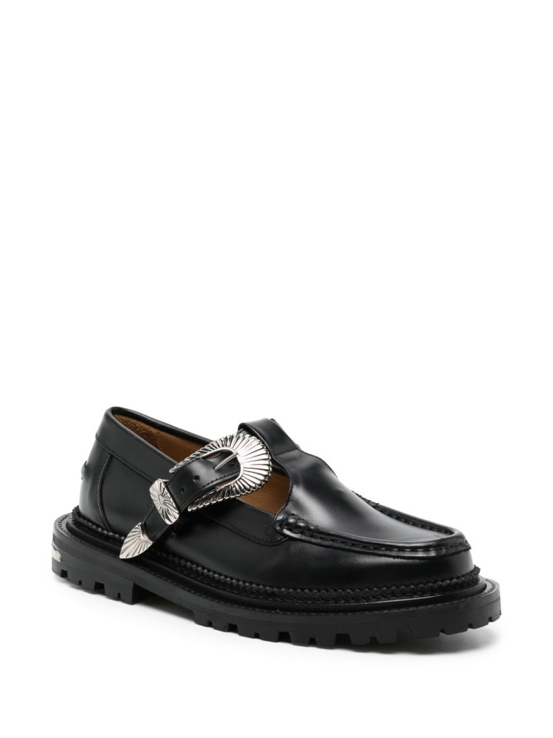 TOGA PULLA buckled leather loafers outlook