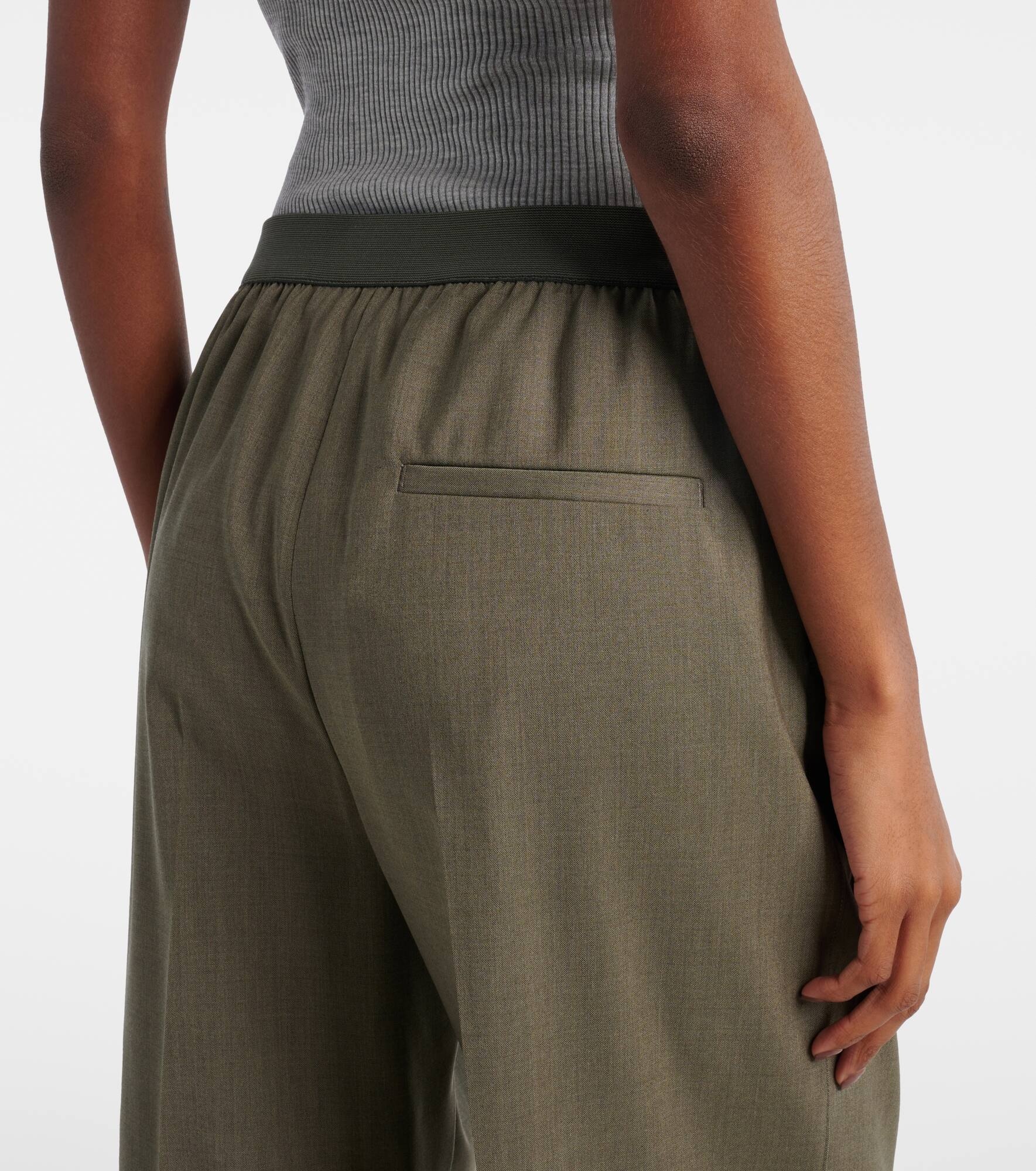 High-rise wool wide-leg pants - 6