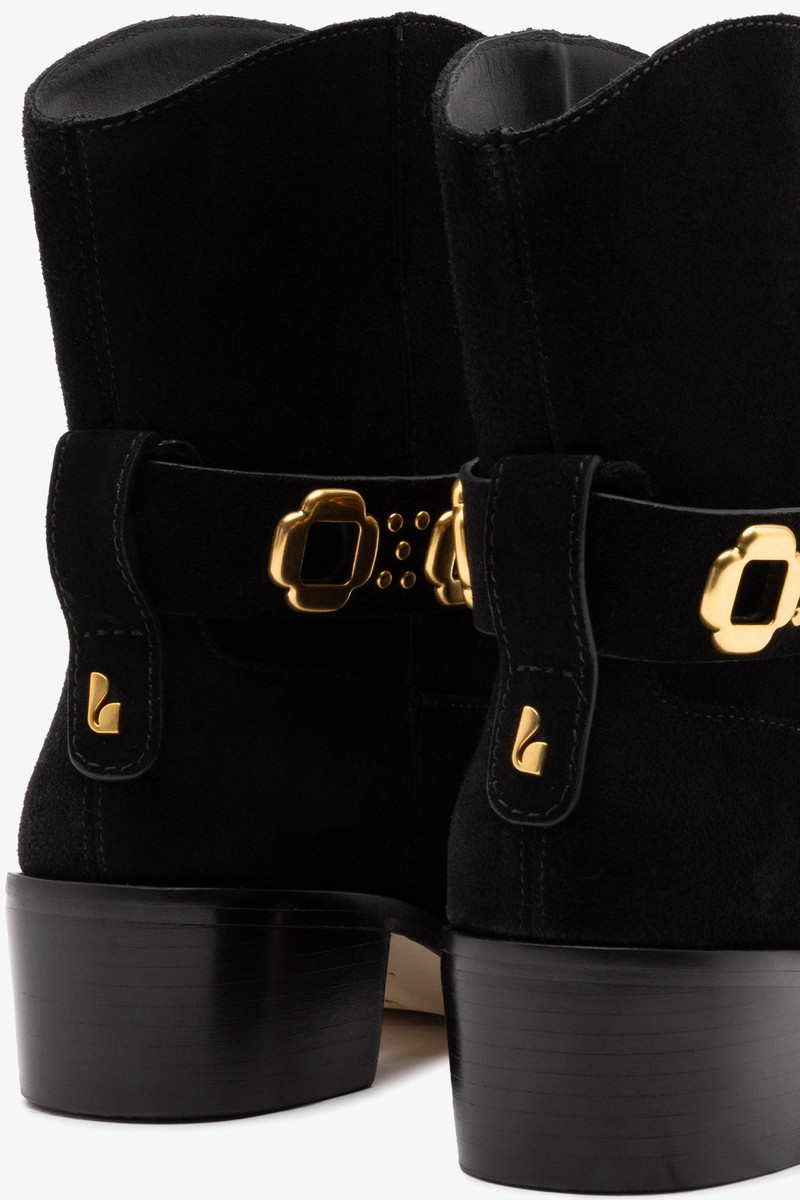 Milan Rodeo Bootie In Black Suede 5