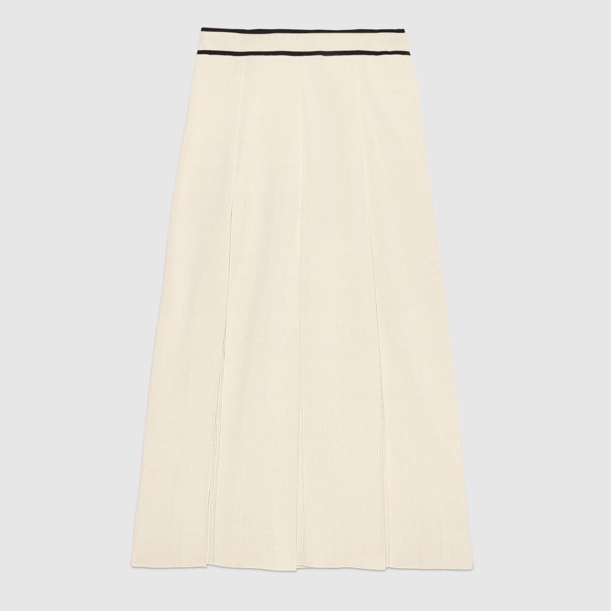 Fine viscose pleated midi skirt - 1