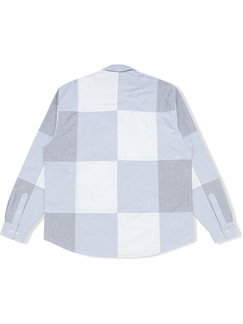 patchwork Oxford shirt - 2