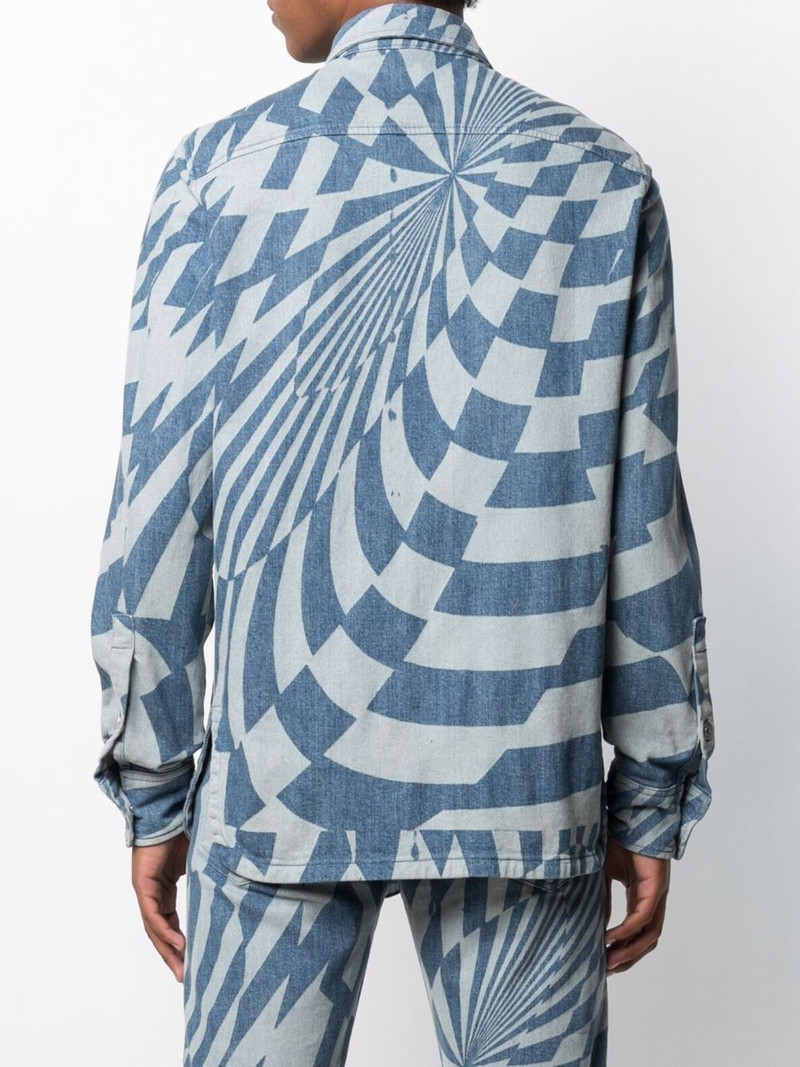 x Ed Curtis geometric pattern denim jacket 5