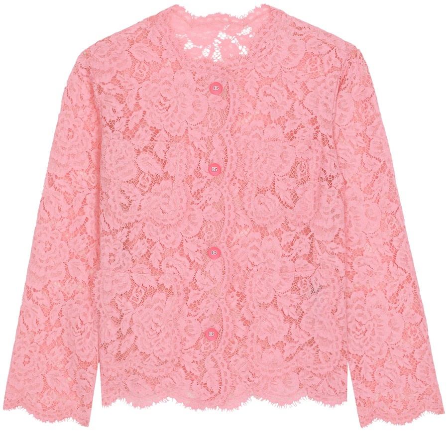 【送料&関税込】Dolce & Gabbana Single Breasted Lace Jac Dolce & Gabbana Single-breasted lace jacket | 24s | REVERSIBLE