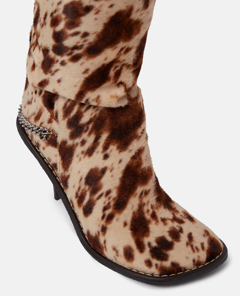 Ryder Appaloosa Print Velvet Above-the-Knee Stiletto Boots 4