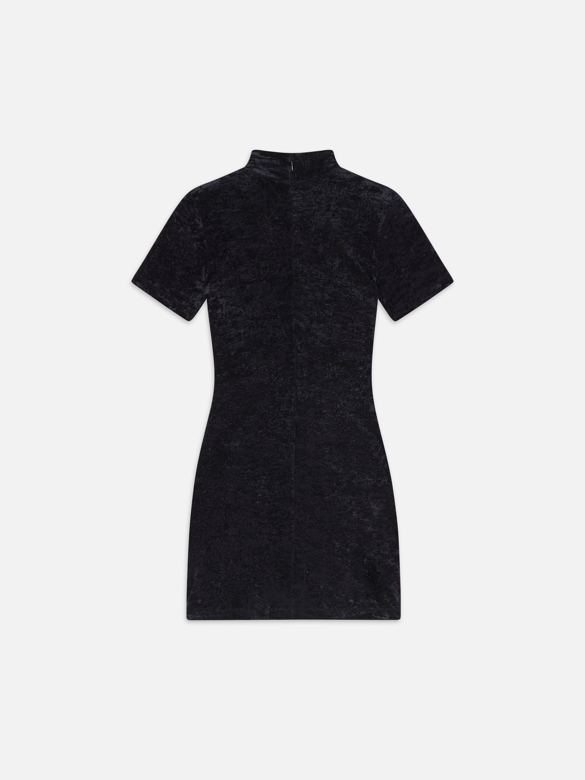 Velvet Mini Dress in Black - 4