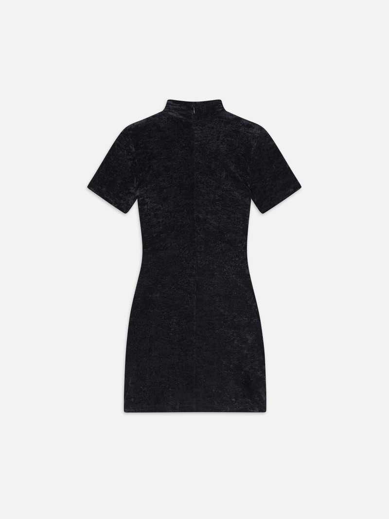 Velvet Mini Dress in Black 4
