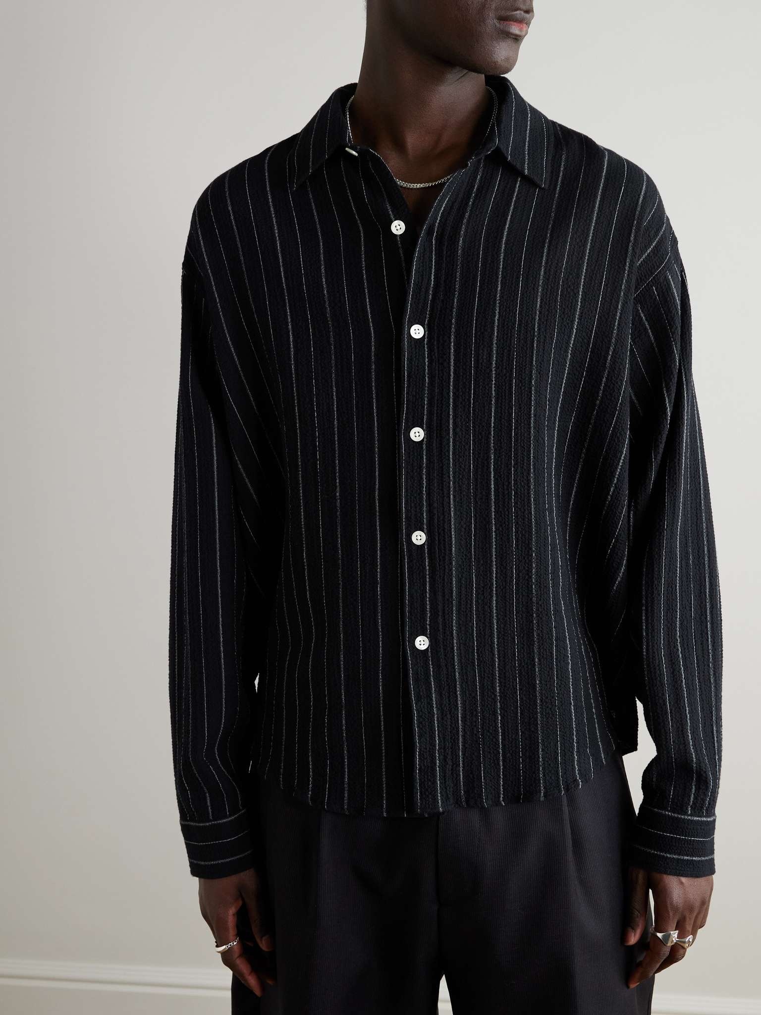 Vacation Striped Cotton-Blend Seersucker Shirt - 3