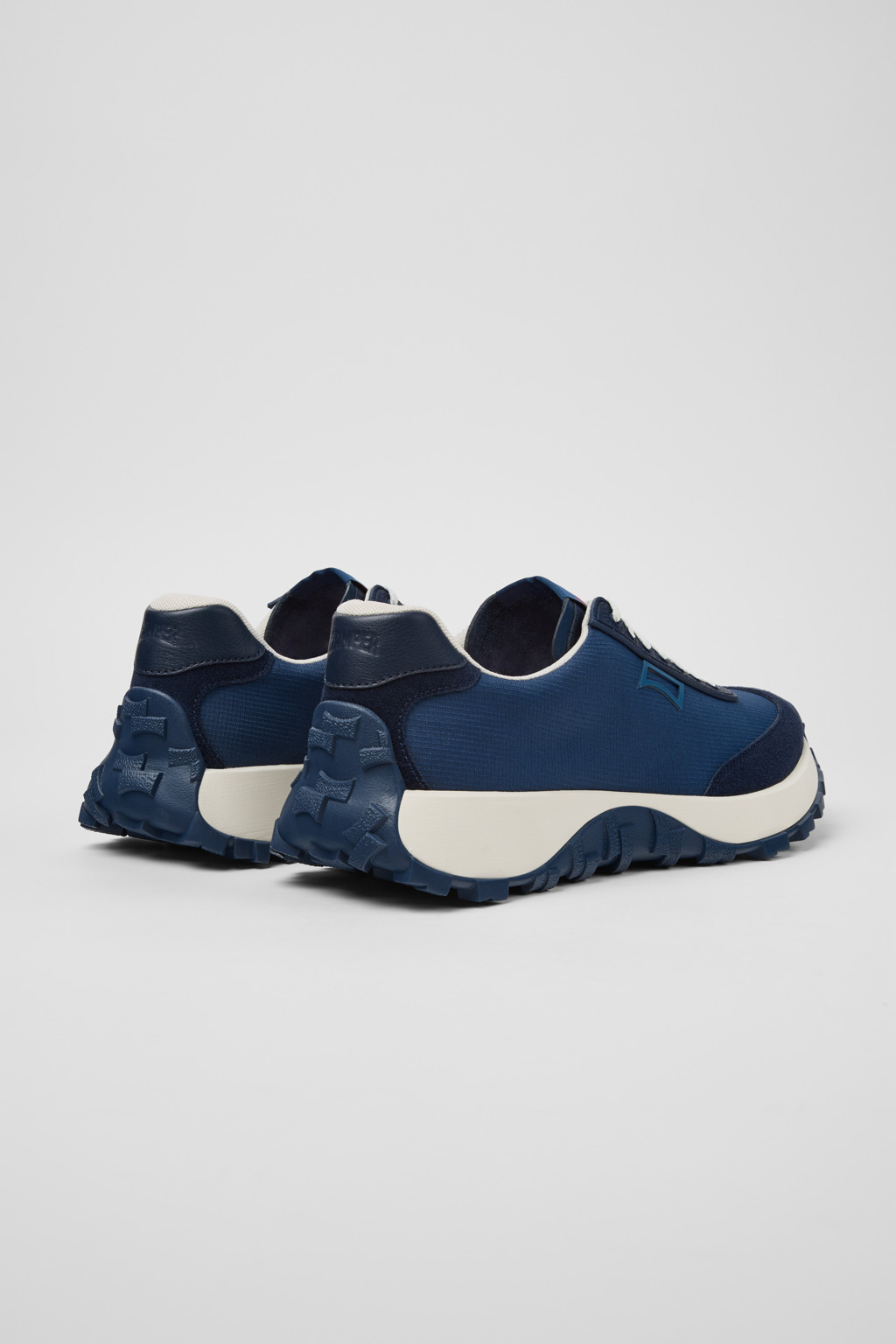 Blue Textile and Nubuck Sneakers for Men. - 3