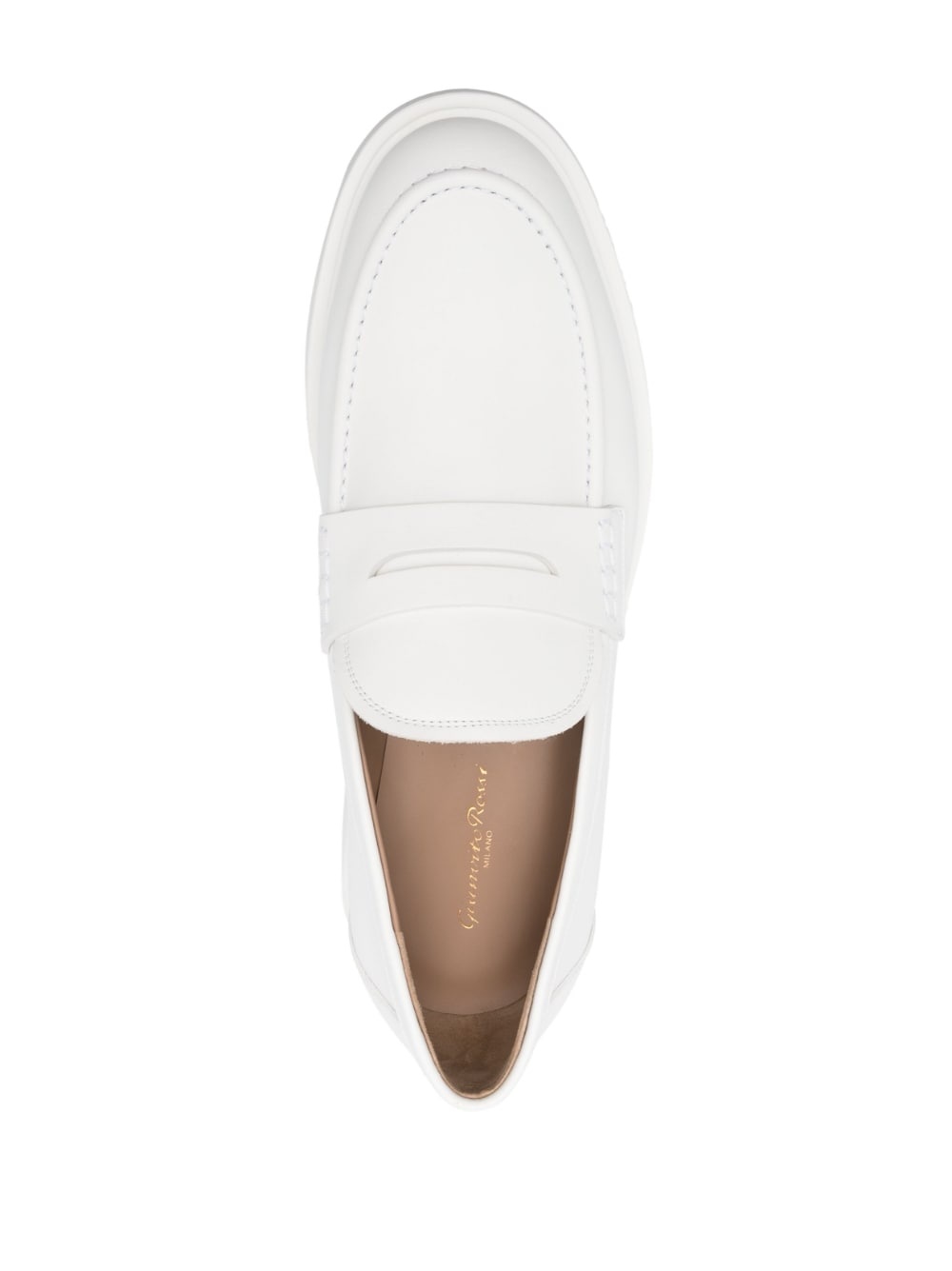 leather penny loafers - 4