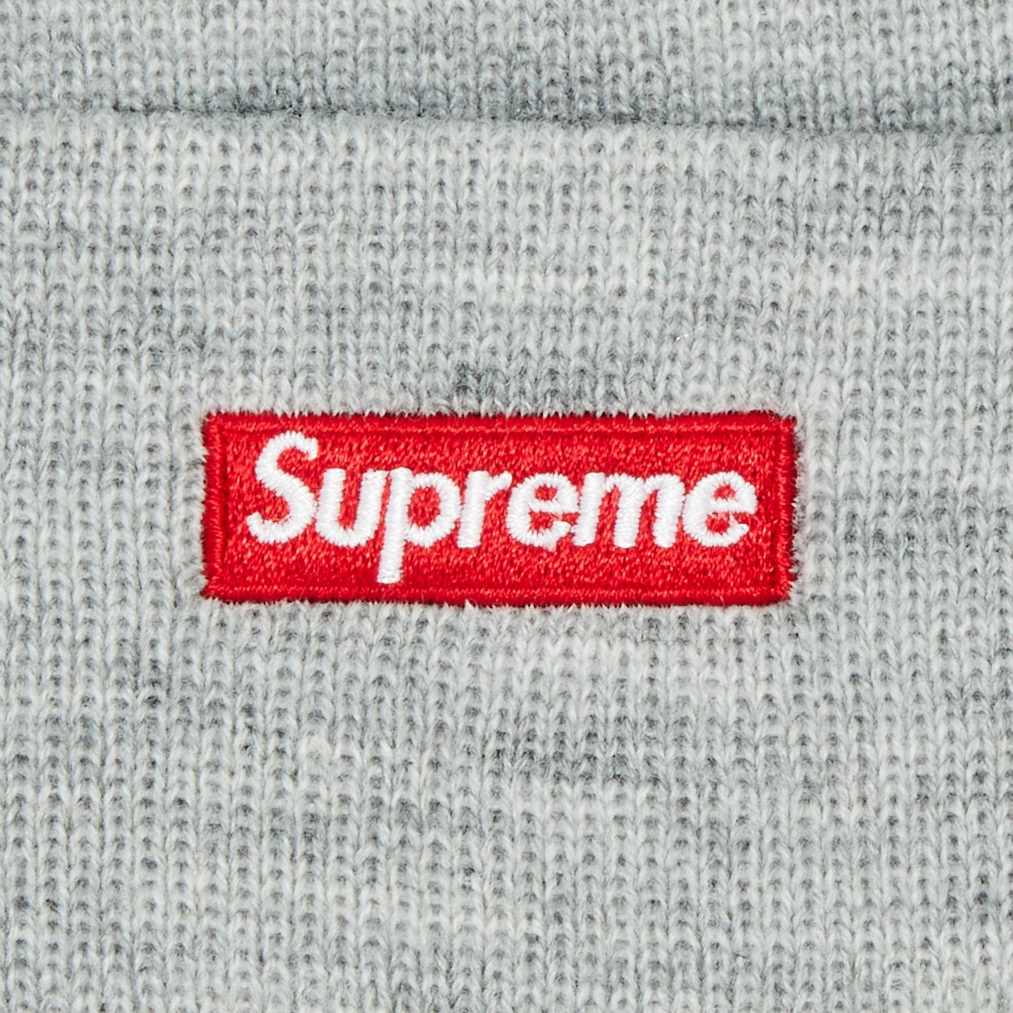 Supreme x New Era Varsity Beanie 'Heather Grey' - 3