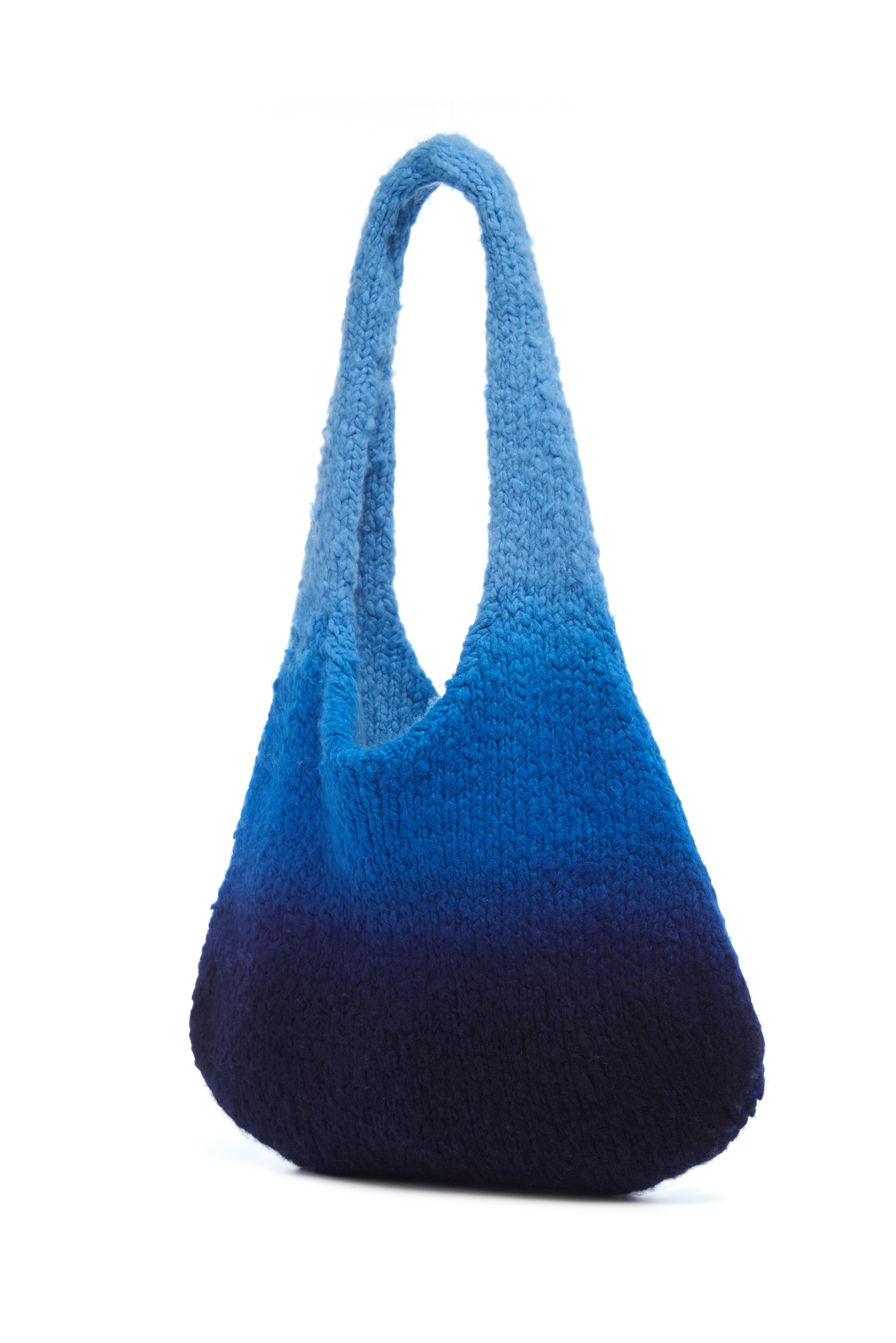 Ino Knit Hobo Bag in Dip Dye Skye Blue Welfat Cashmere - 2
