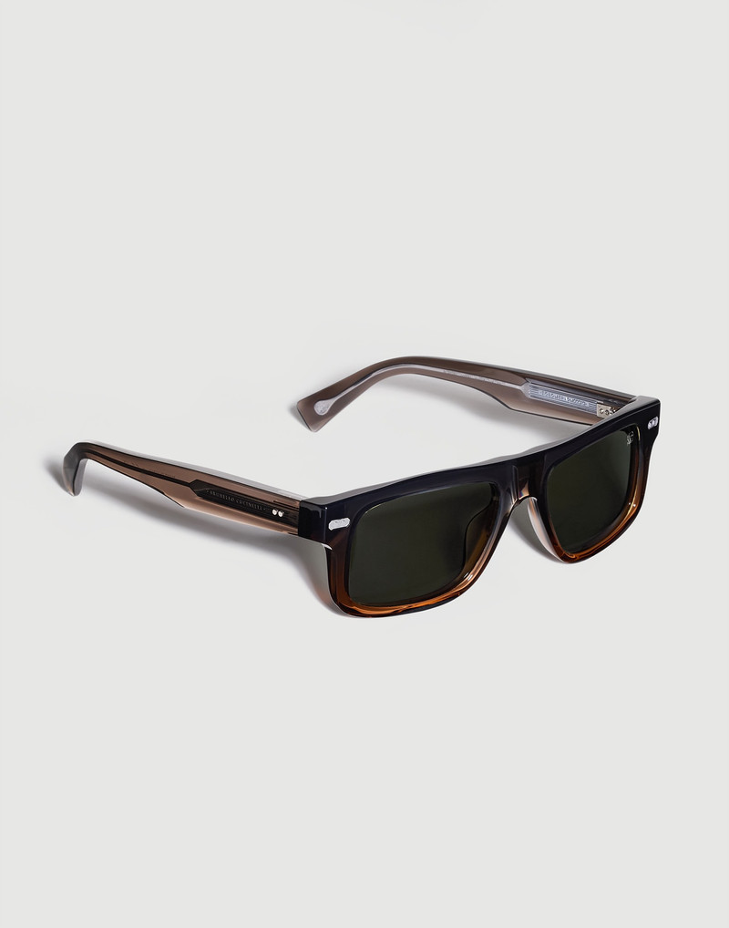 Brunello Cucinelli Rectangular acetate sunglasses with polarized lenses outlook