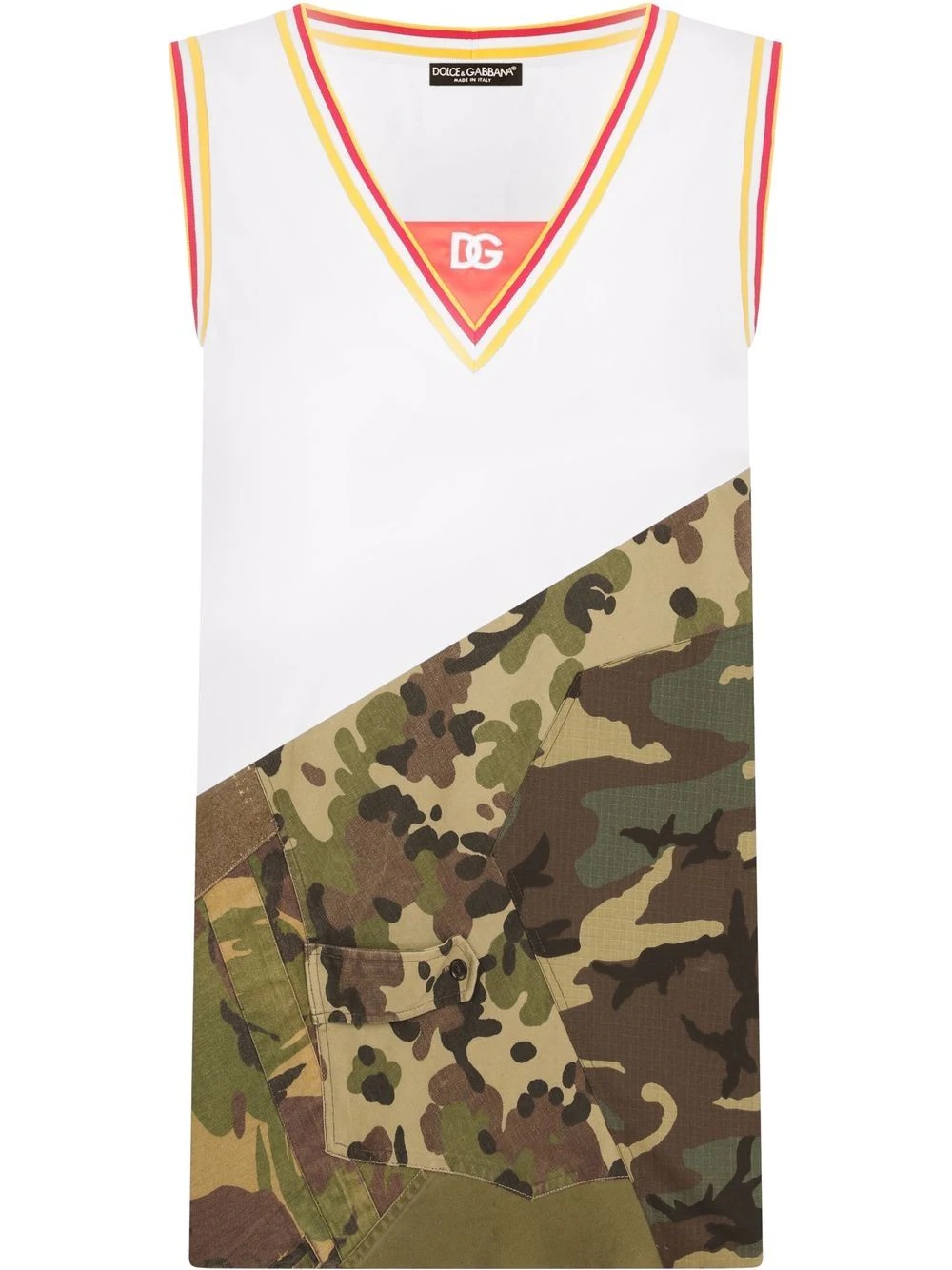 logo-print camouflage vest - 1