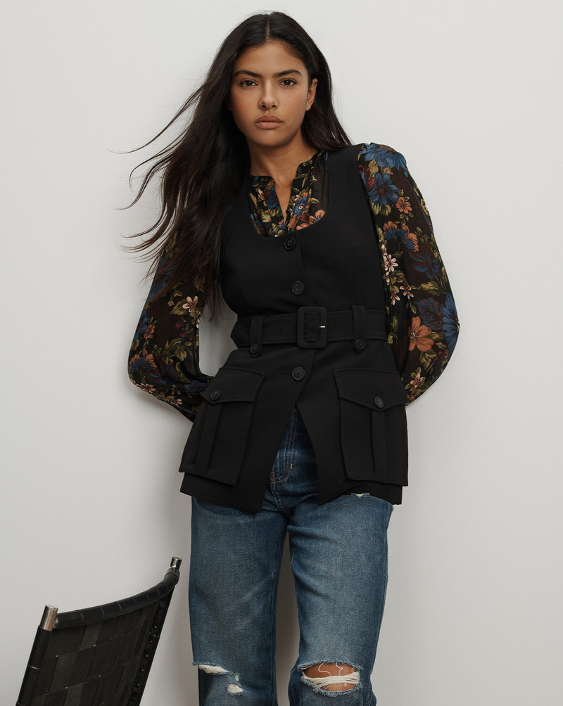 VERONICA BEARD BECKER BELTED VEST outlook