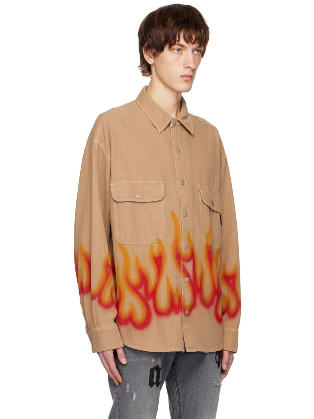 Tan Burning Shirt - 2