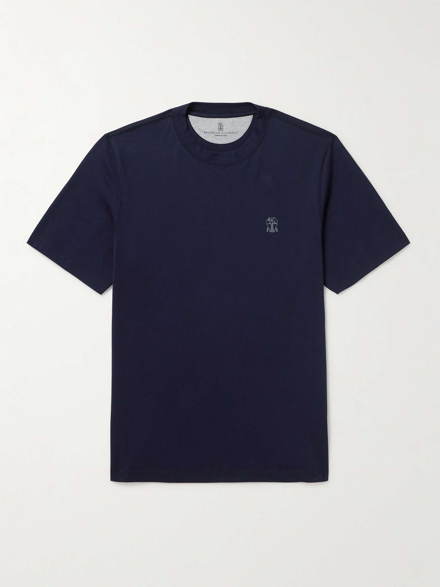 Layered Logo-Print Cotton-Jersey T-Shirt - 1