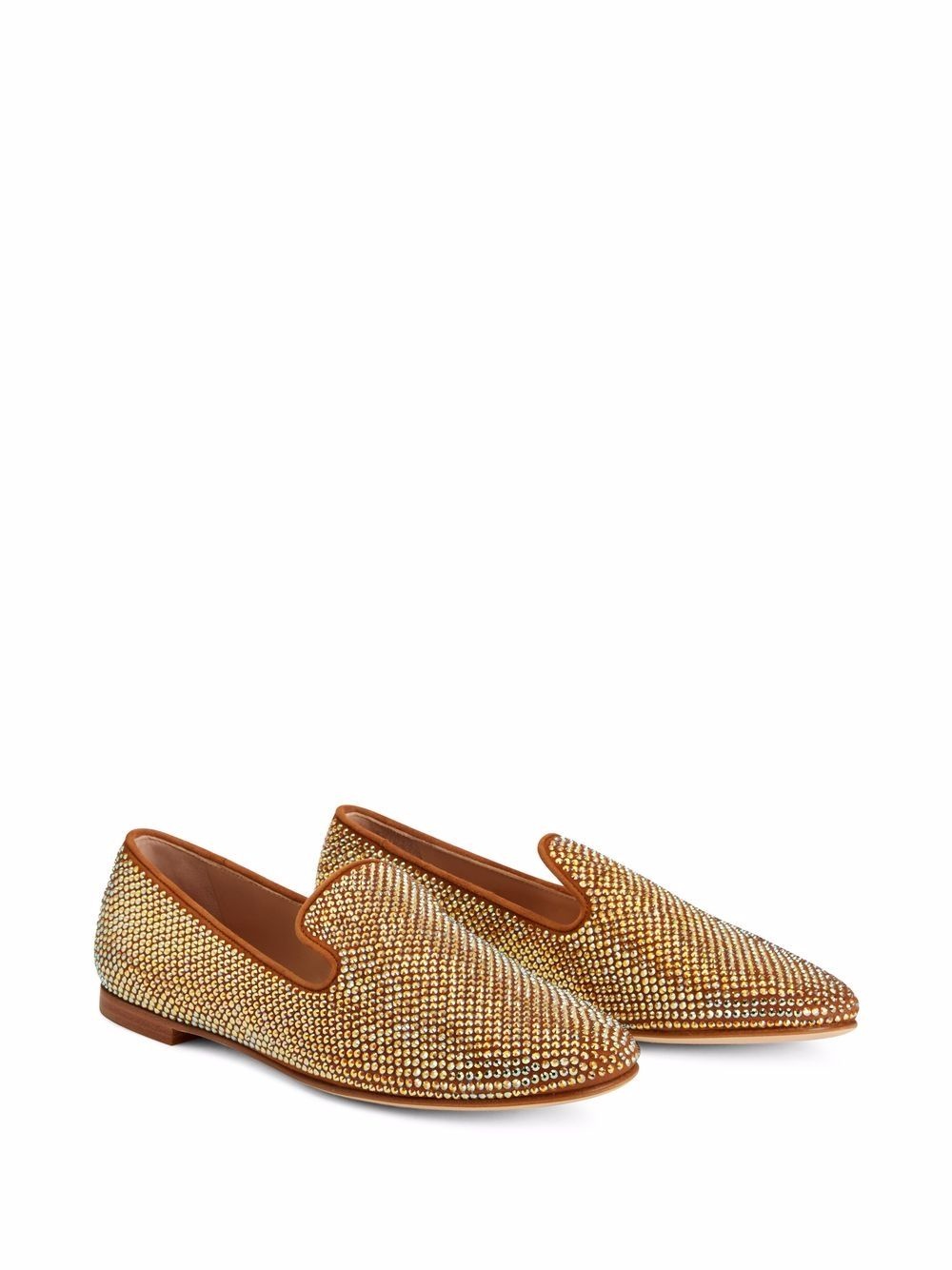 Lindy crystal-embellished loafers - 2