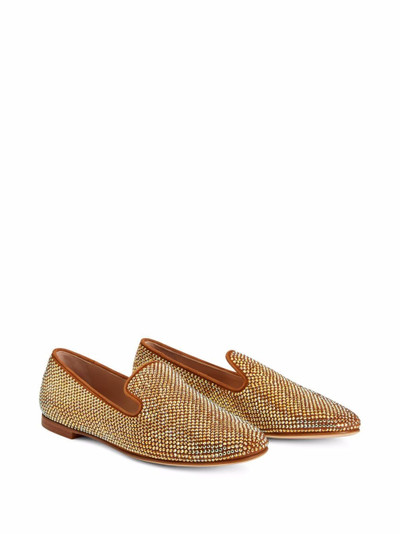 Giuseppe Zanotti Lindy crystal-embellished loafers outlook