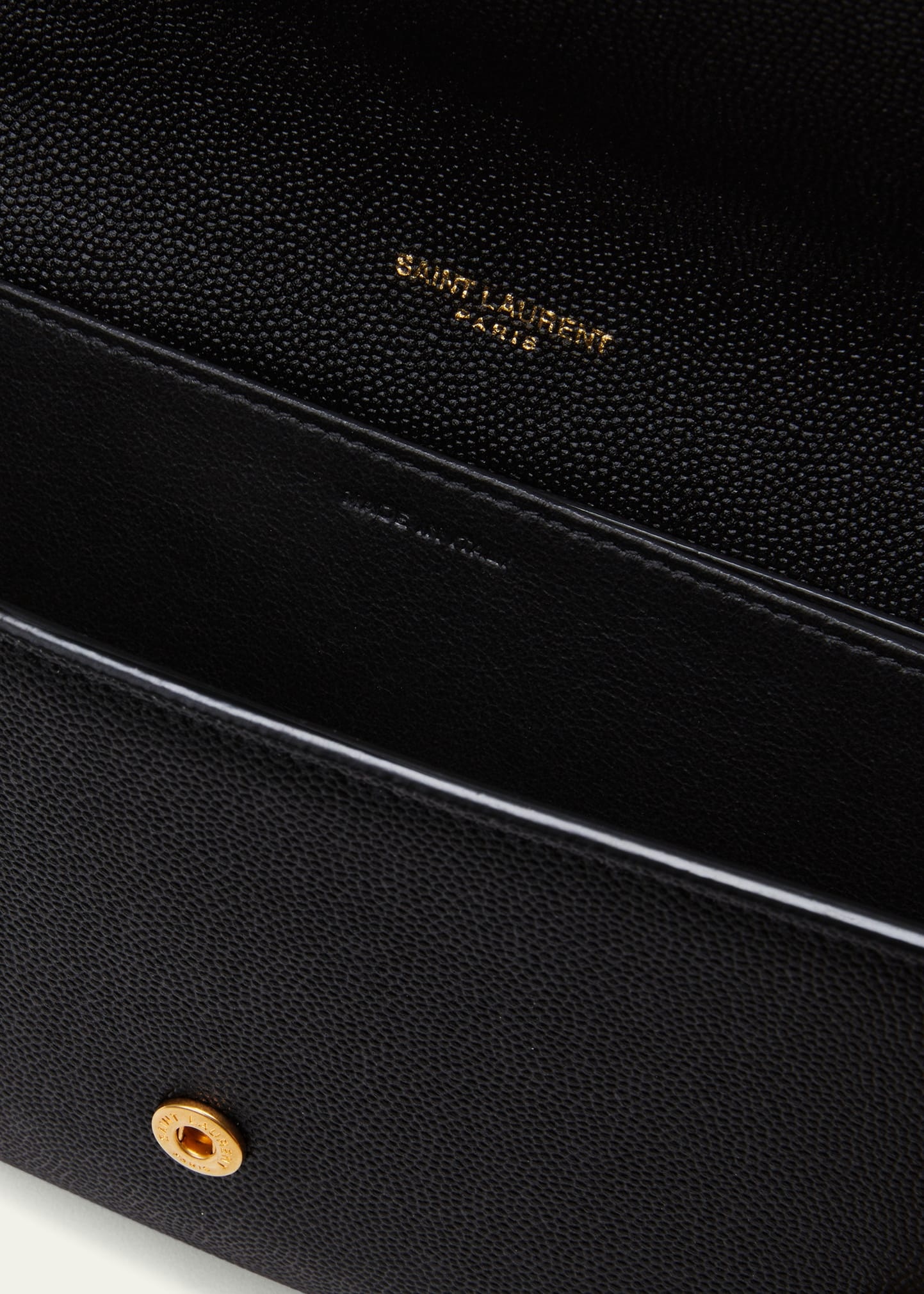 Uptown YSL Wallet on Chain in Grained Leather - 4