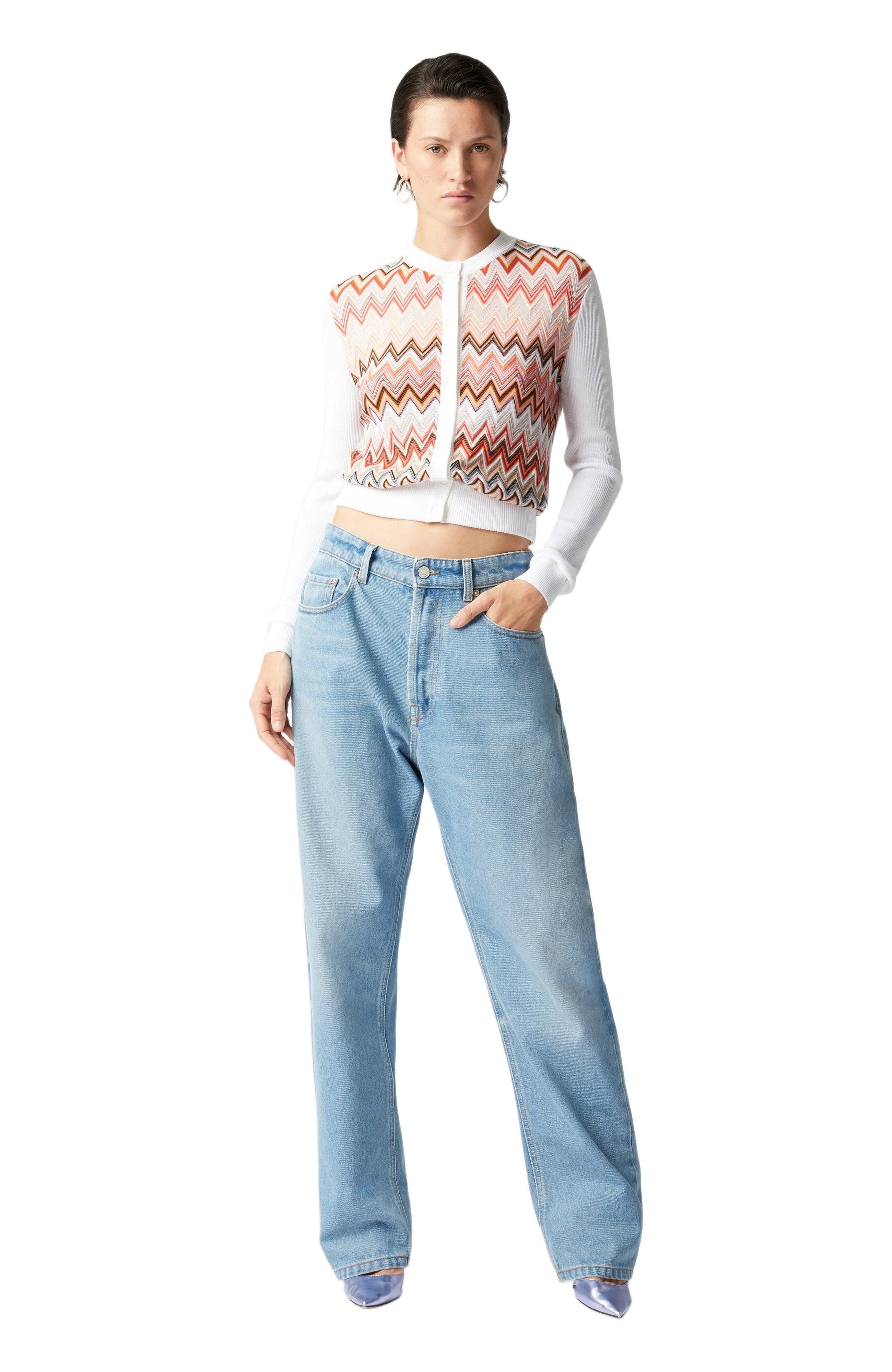 Missoni Viscose-blend Cardigan With Chevron Insert in Multicoloured at Nordstrom - 9