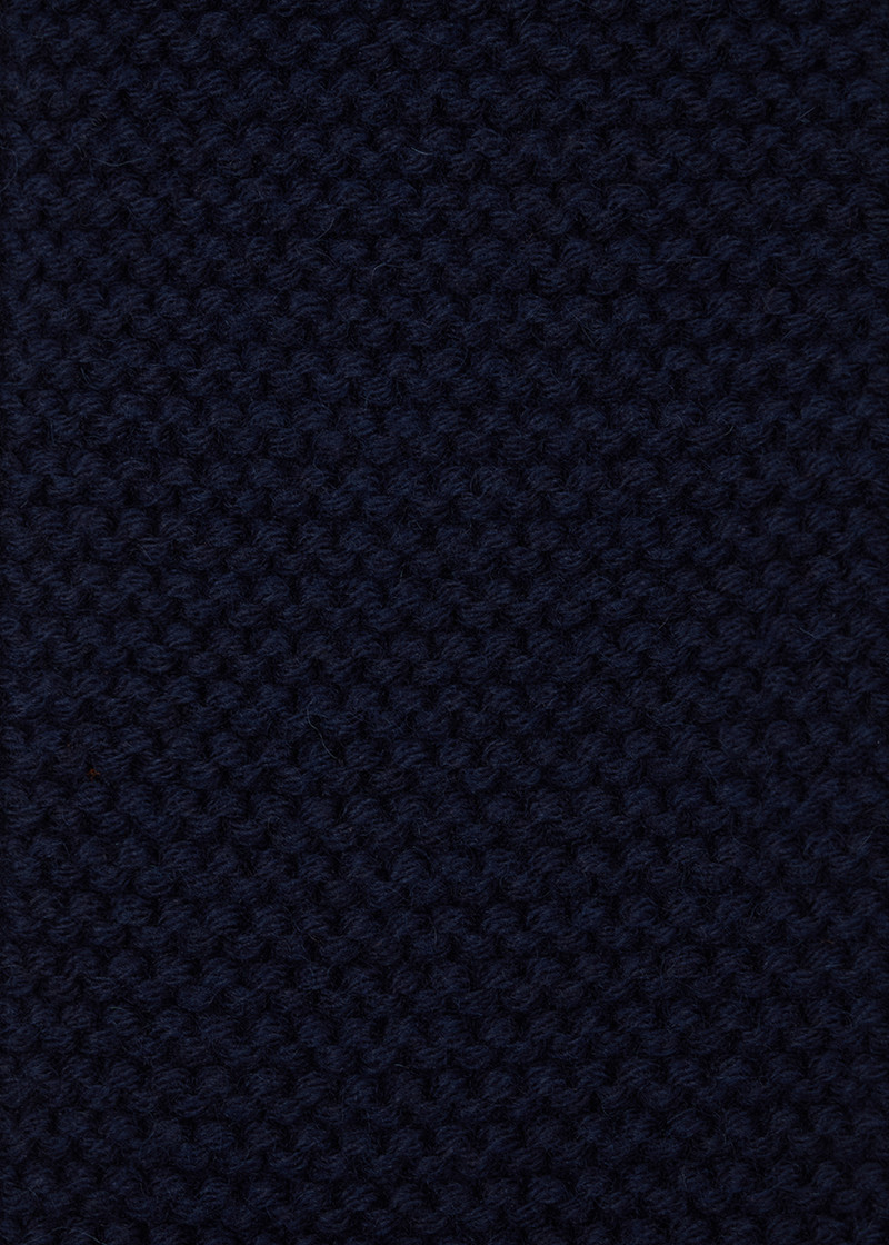 Navy Chunky Knit Wool Scarf 3