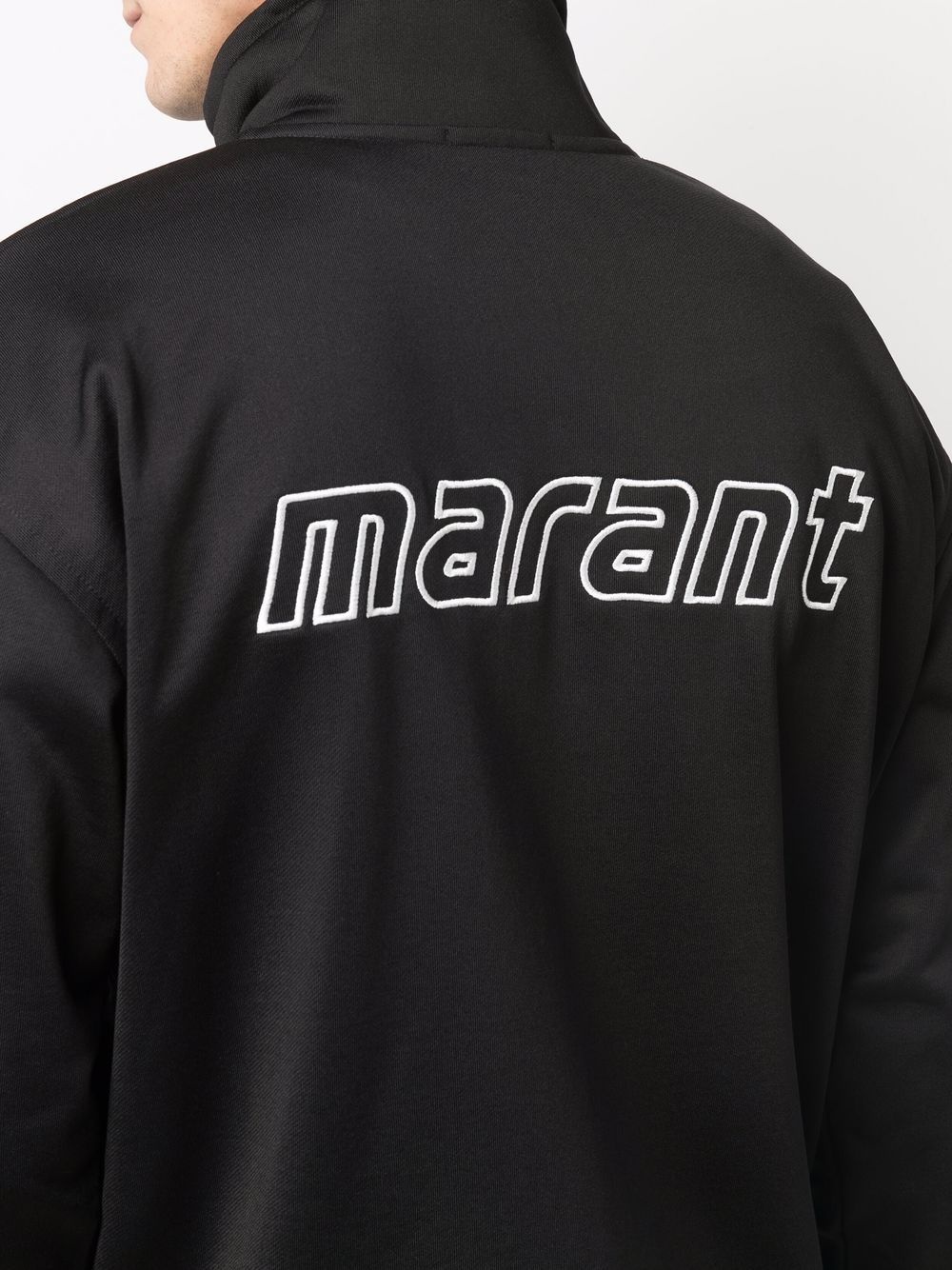 logo-embroidered bomber jacket - 5