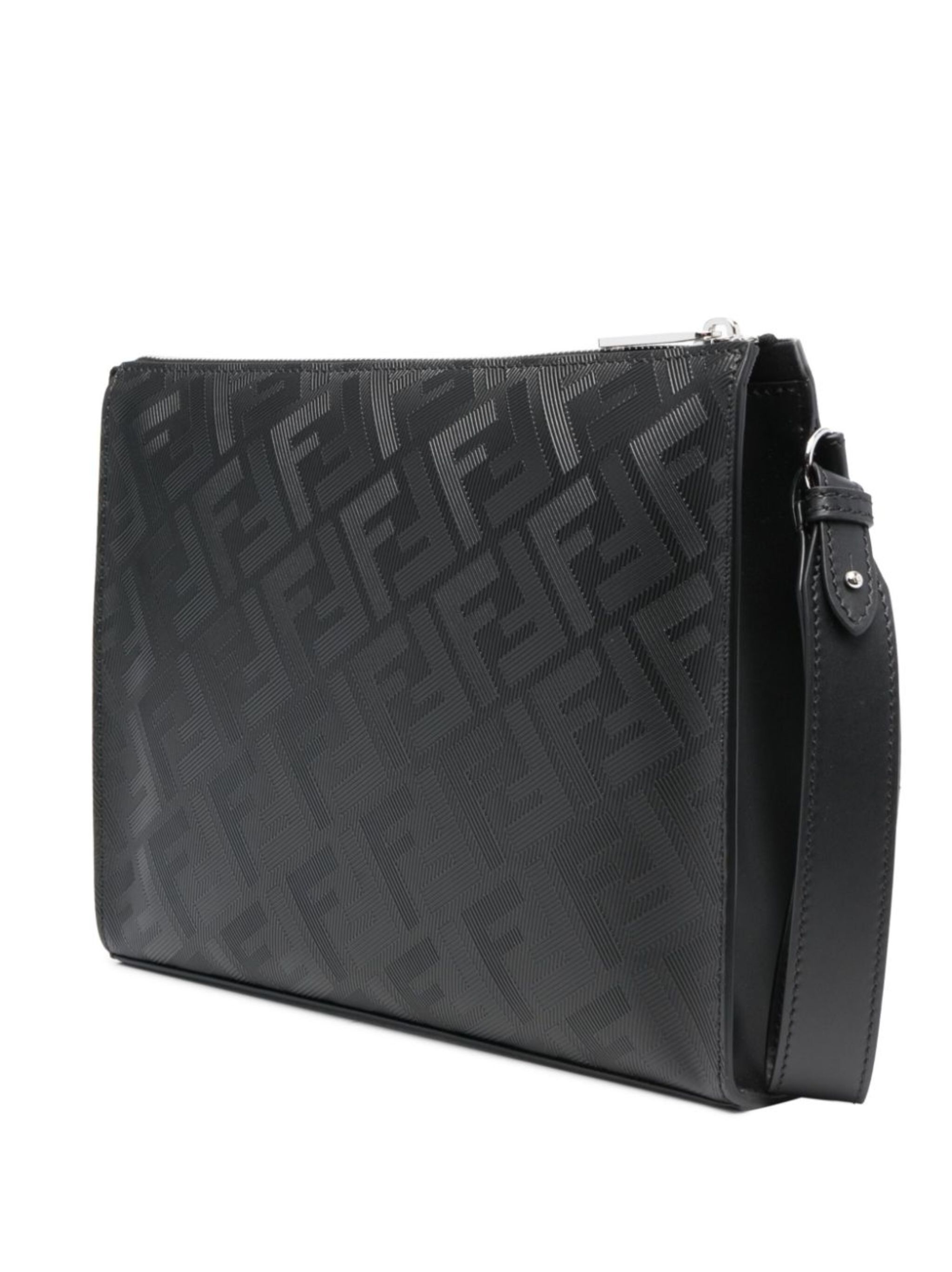 Shadow Diagonal leather clutch bag - 3