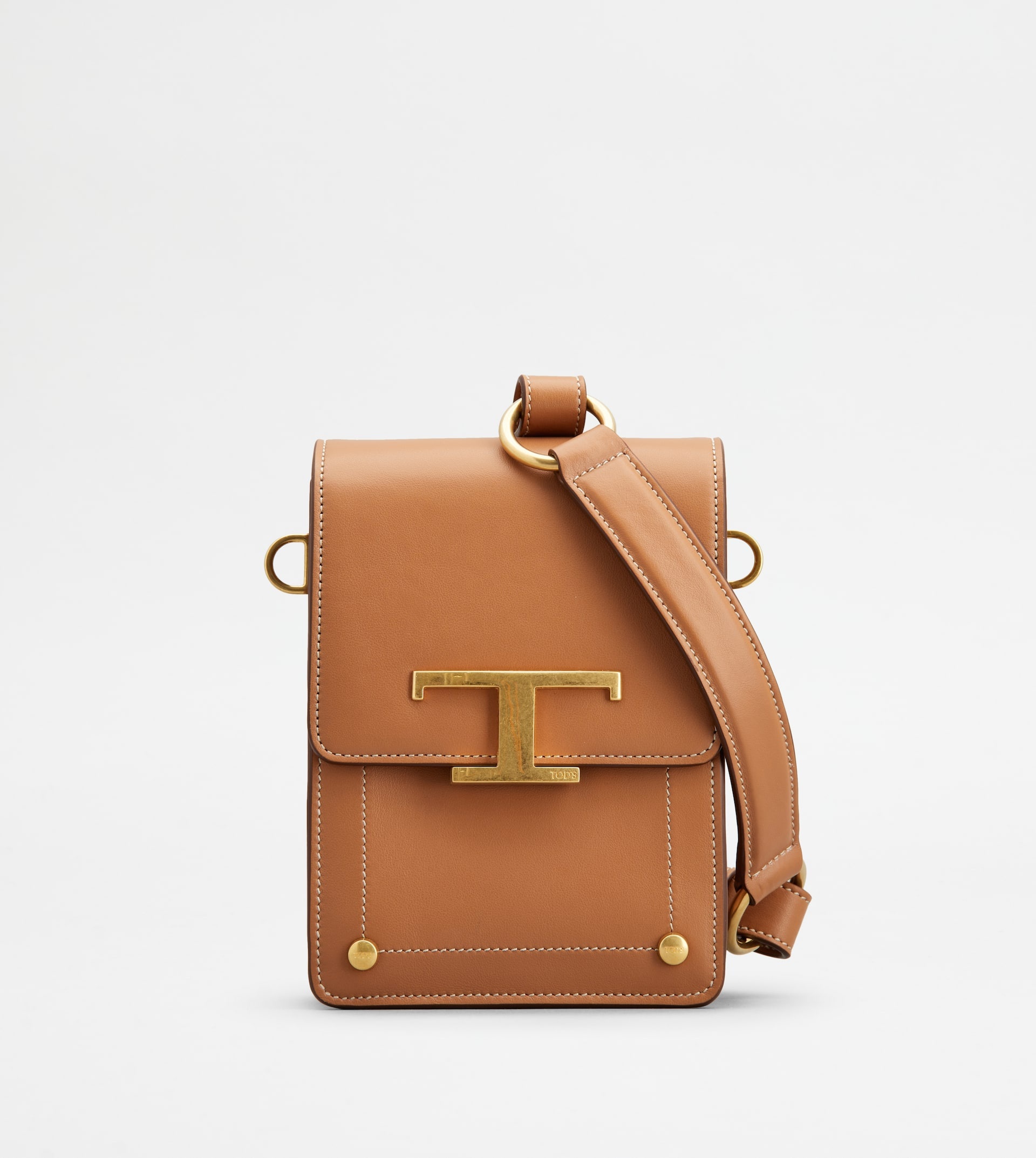 T TIMELESS BAG IN LEATHER MICRO - BROWN - 1