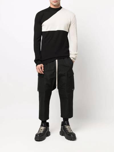 Rick Owens drawstring-waist drop-crotch trousers outlook