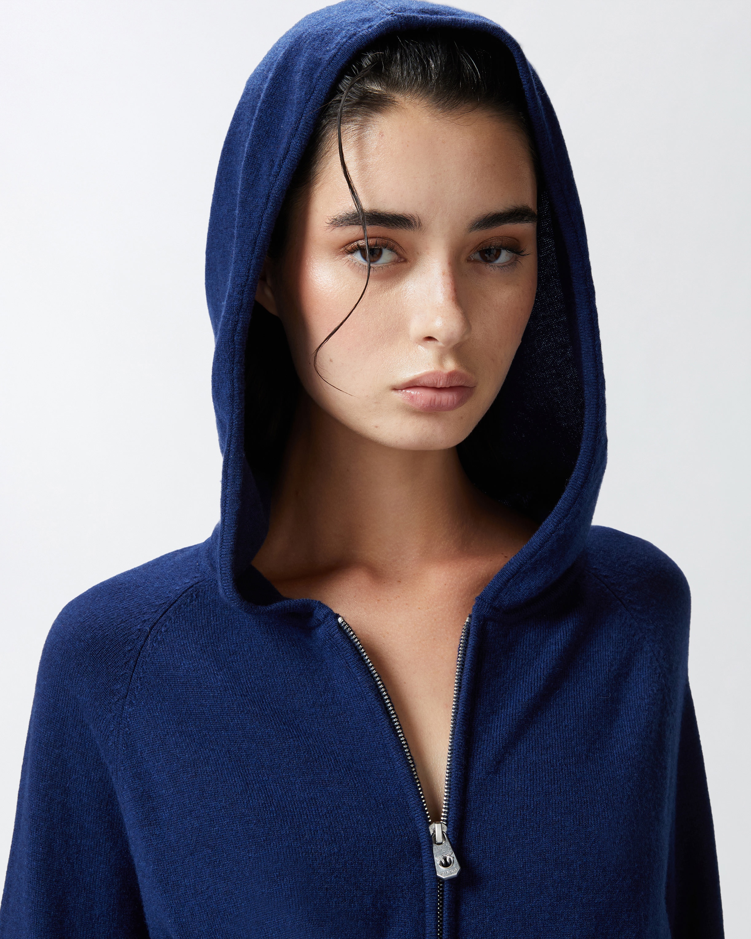 CASHMERE-BLEND HOODIE WITH ZIP - 5