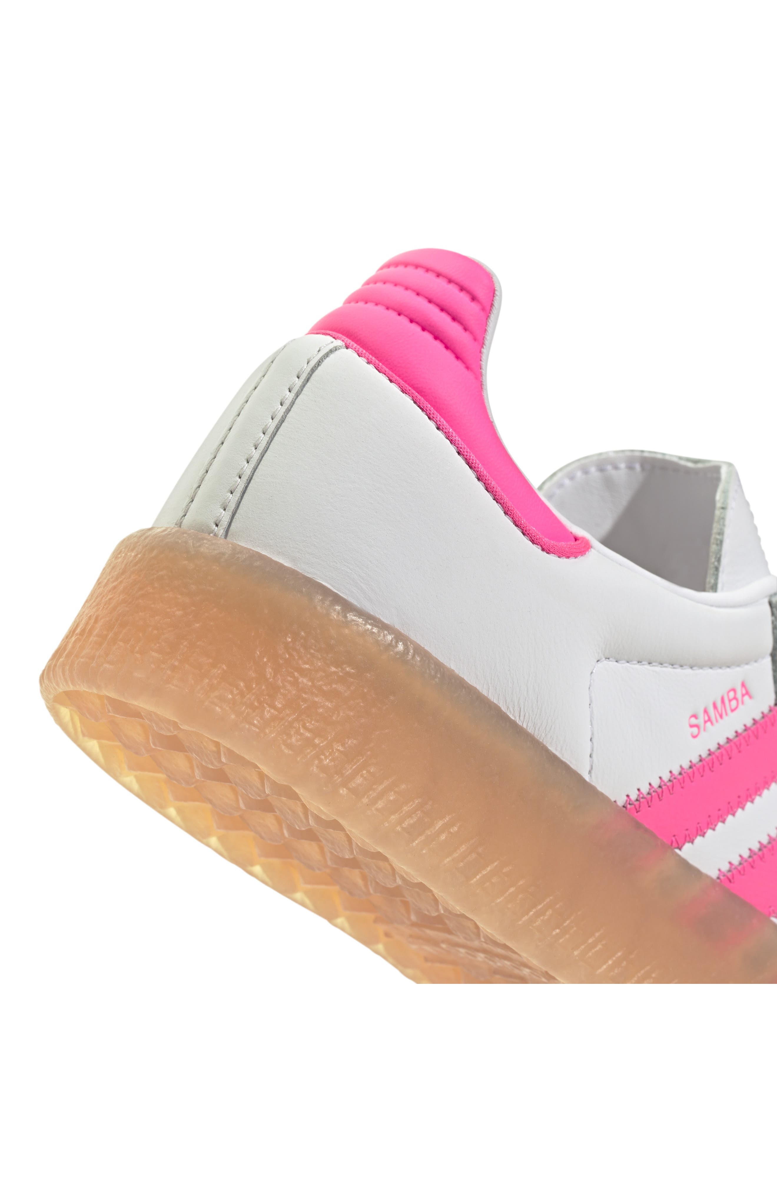 adidas Sambae Sneaker in White/Off White/Lucid Pink at Nordstrom - 9