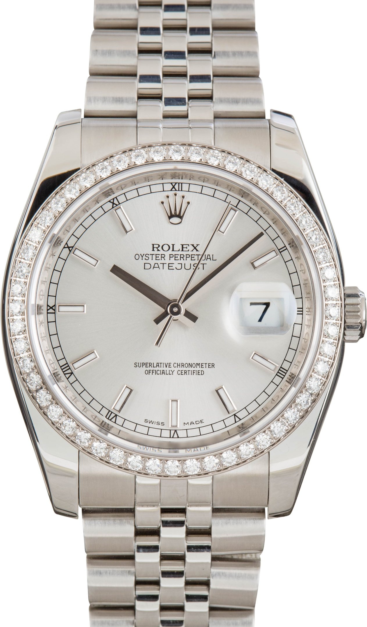Rolex Datejust 116244 Stainless Steel Silver Index Dial - 1