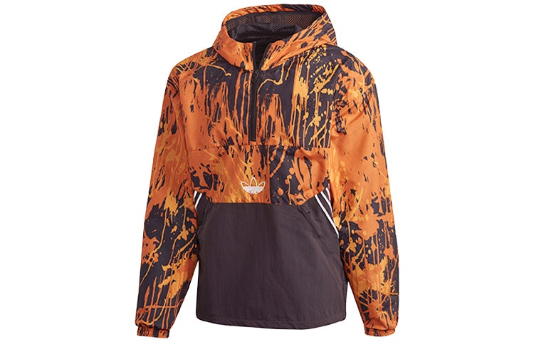 adidas originals Tlm 02 Wb Flame Colorblock Stand Collar hooded Casual Sports Jacket Orange GD5803 - 3